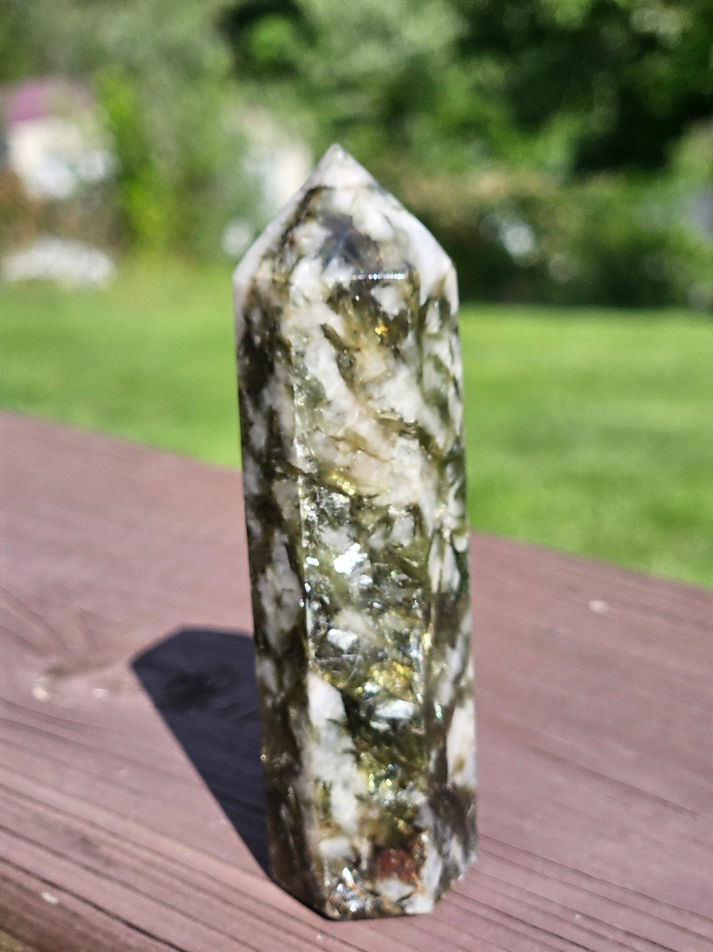 Green Lepidolite Mica Tower
