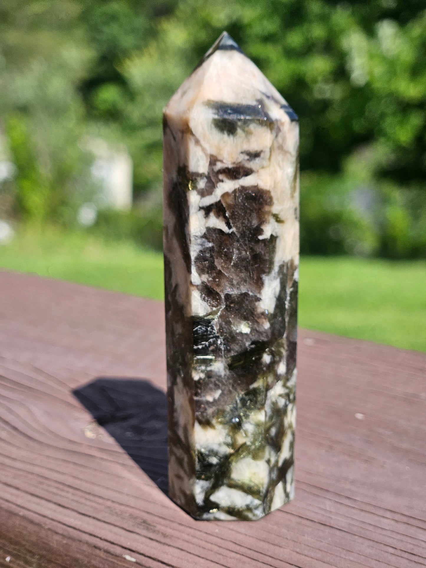 Green Lepidolite Mica Tower