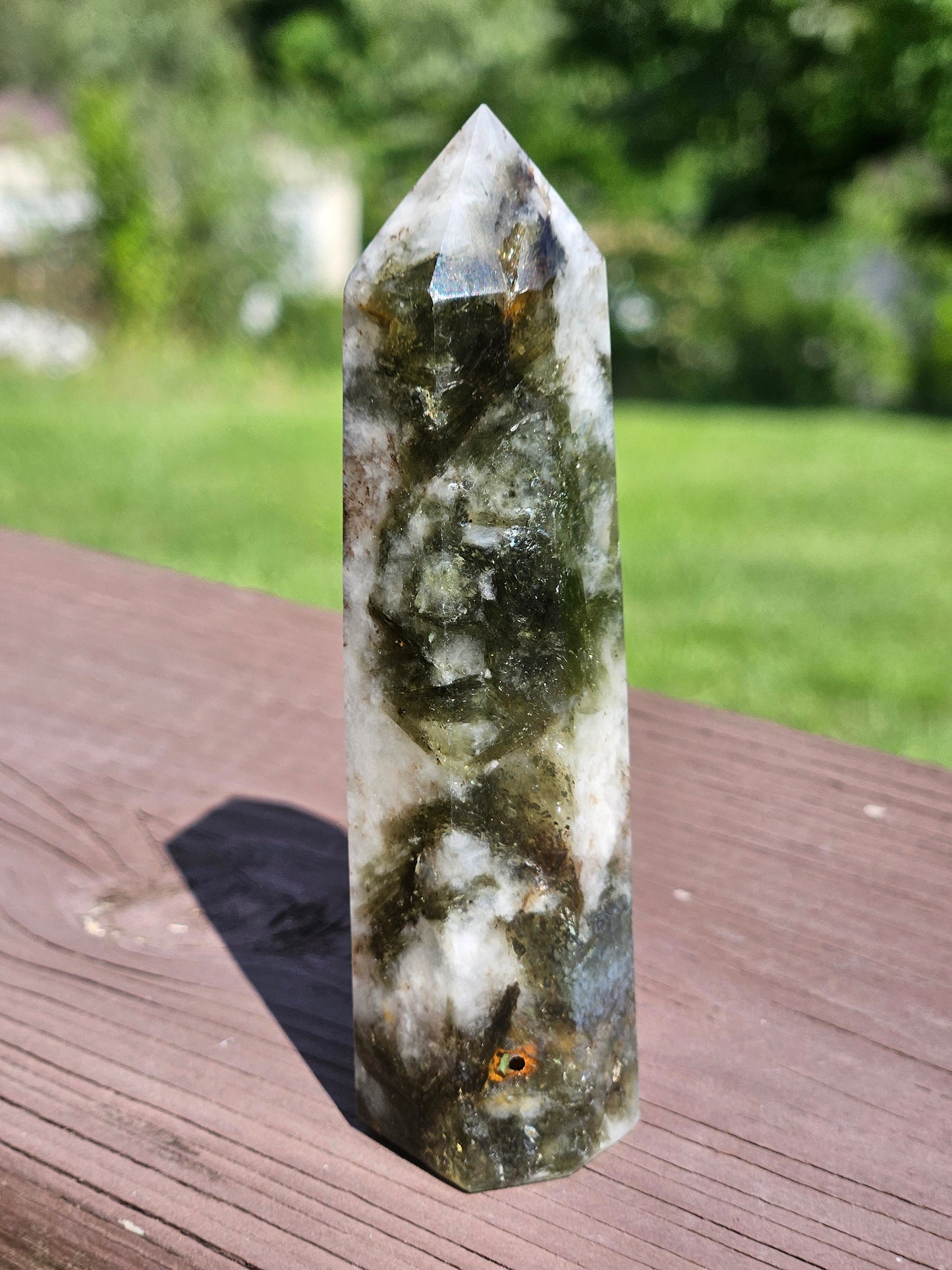 Green Lepidolite Mica Tower