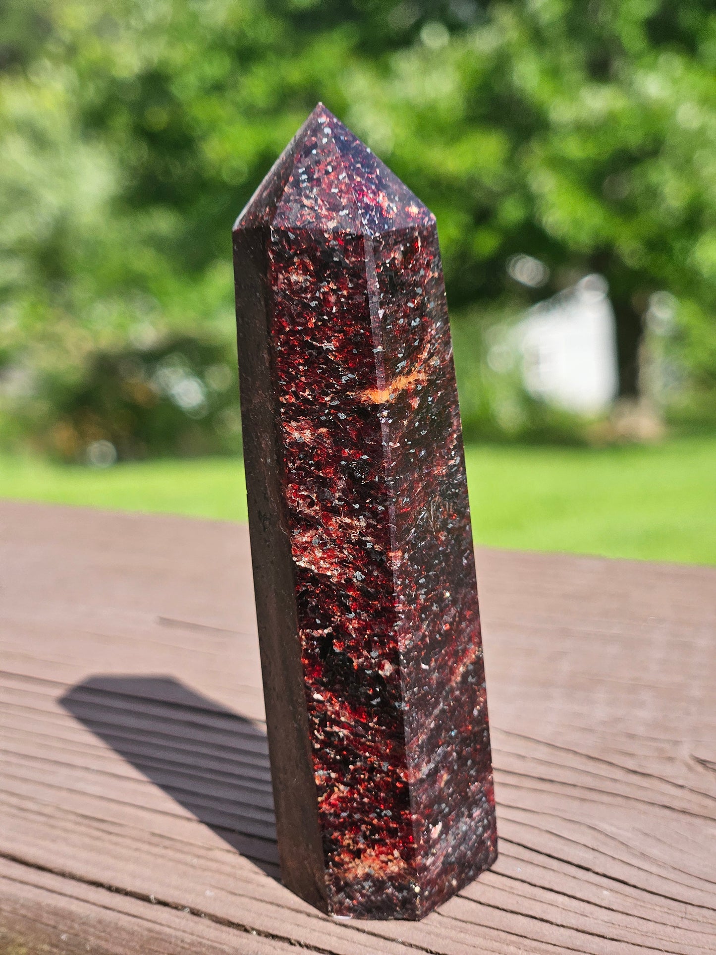 Red Lepidolite Mica Tower