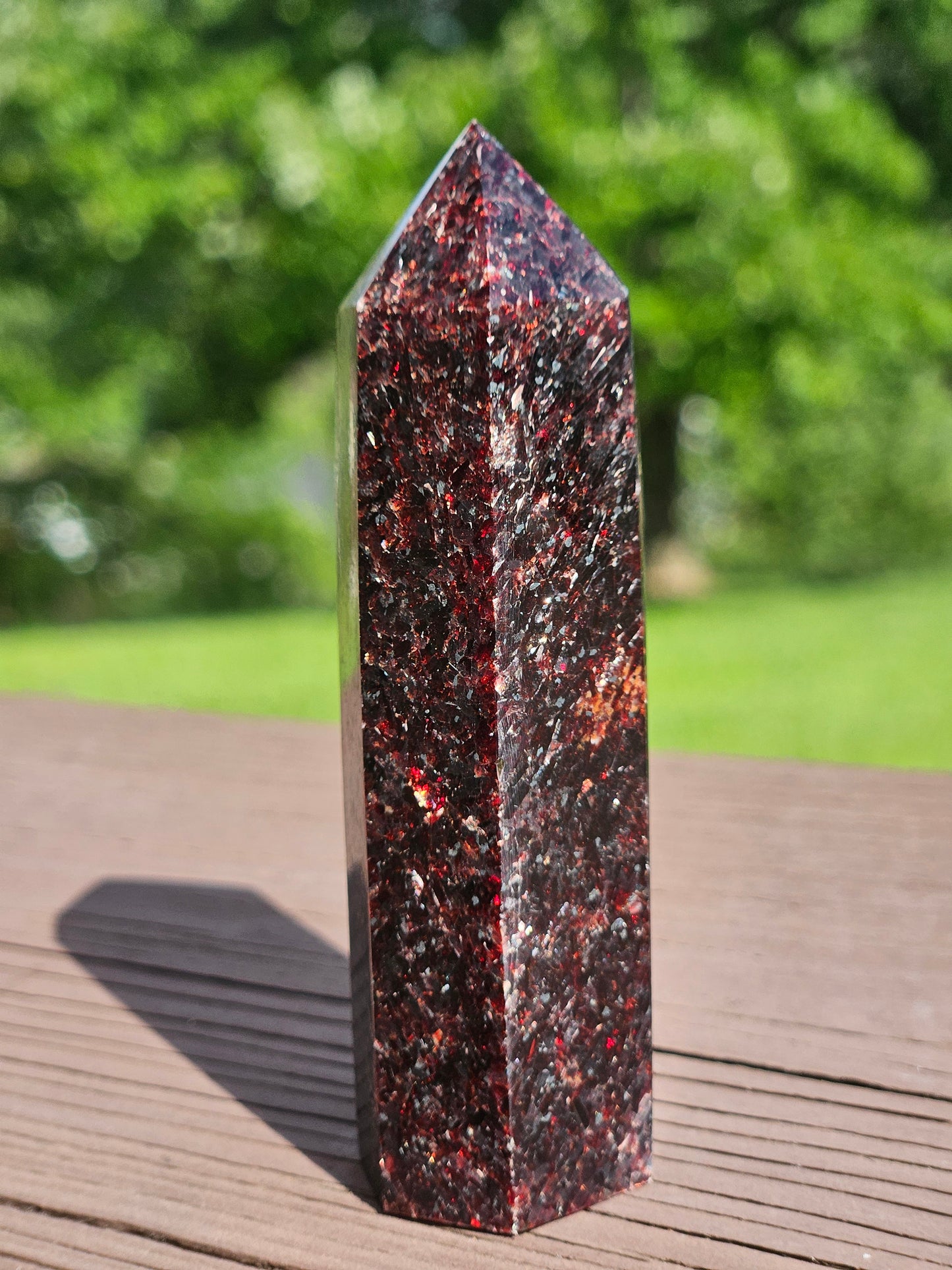 Red Lepidolite Mica Tower