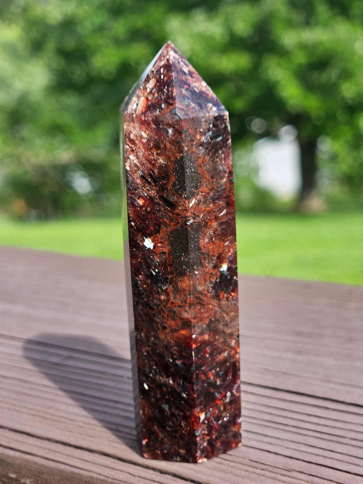 Red Lepidolite Mica Tower