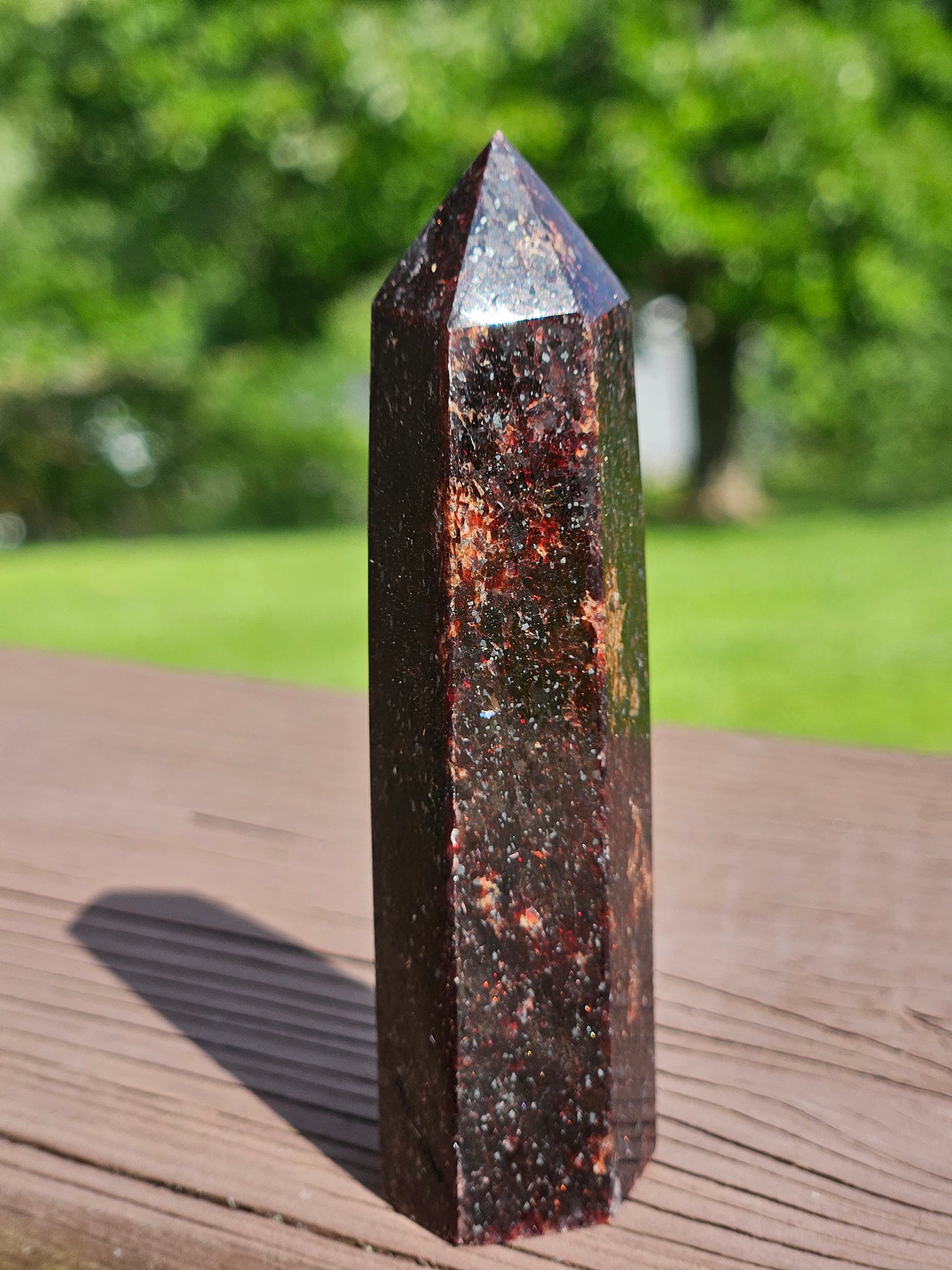 Red Lepidolite Mica Tower