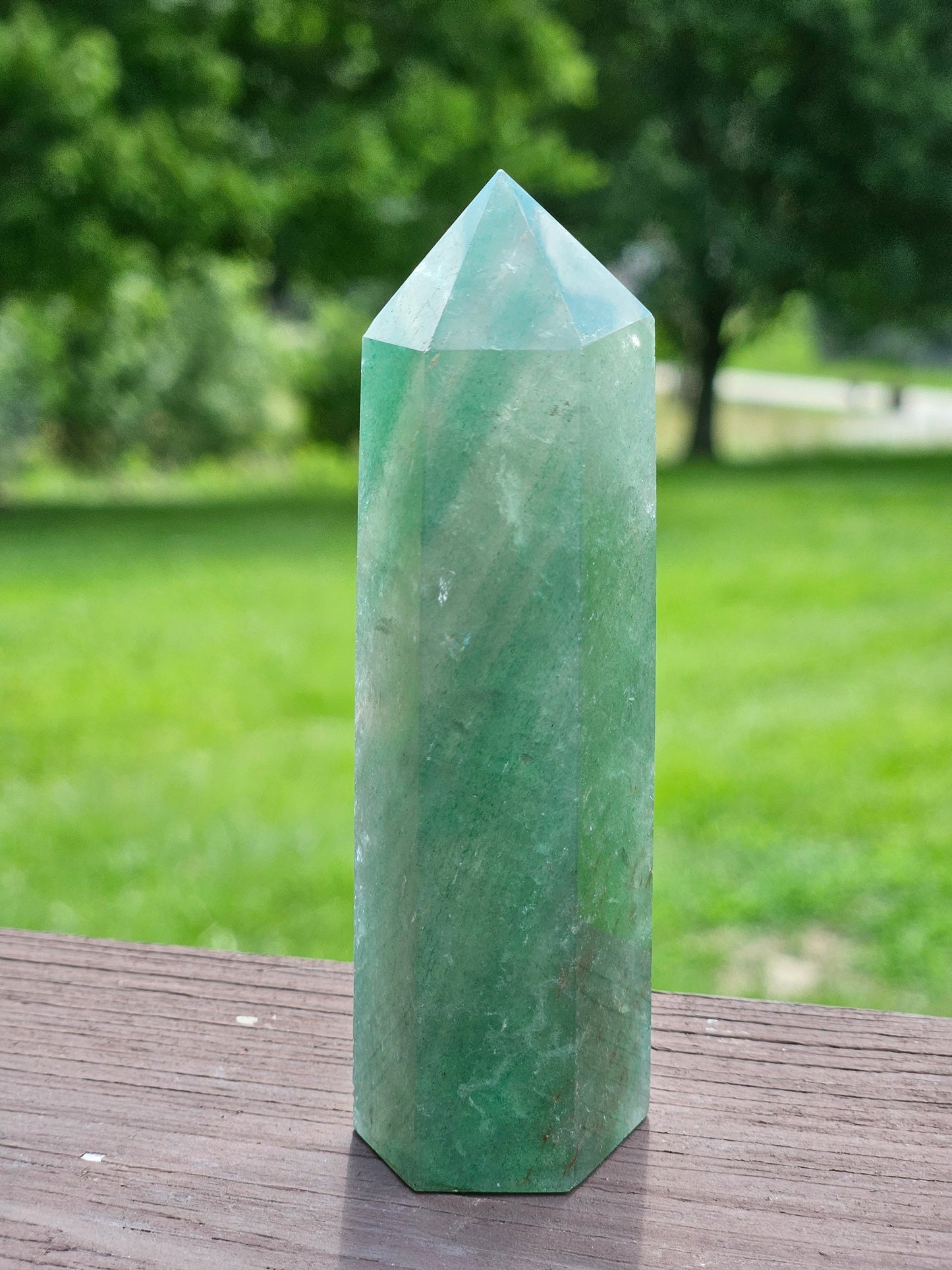 Green Strawberry Quartz Tower
