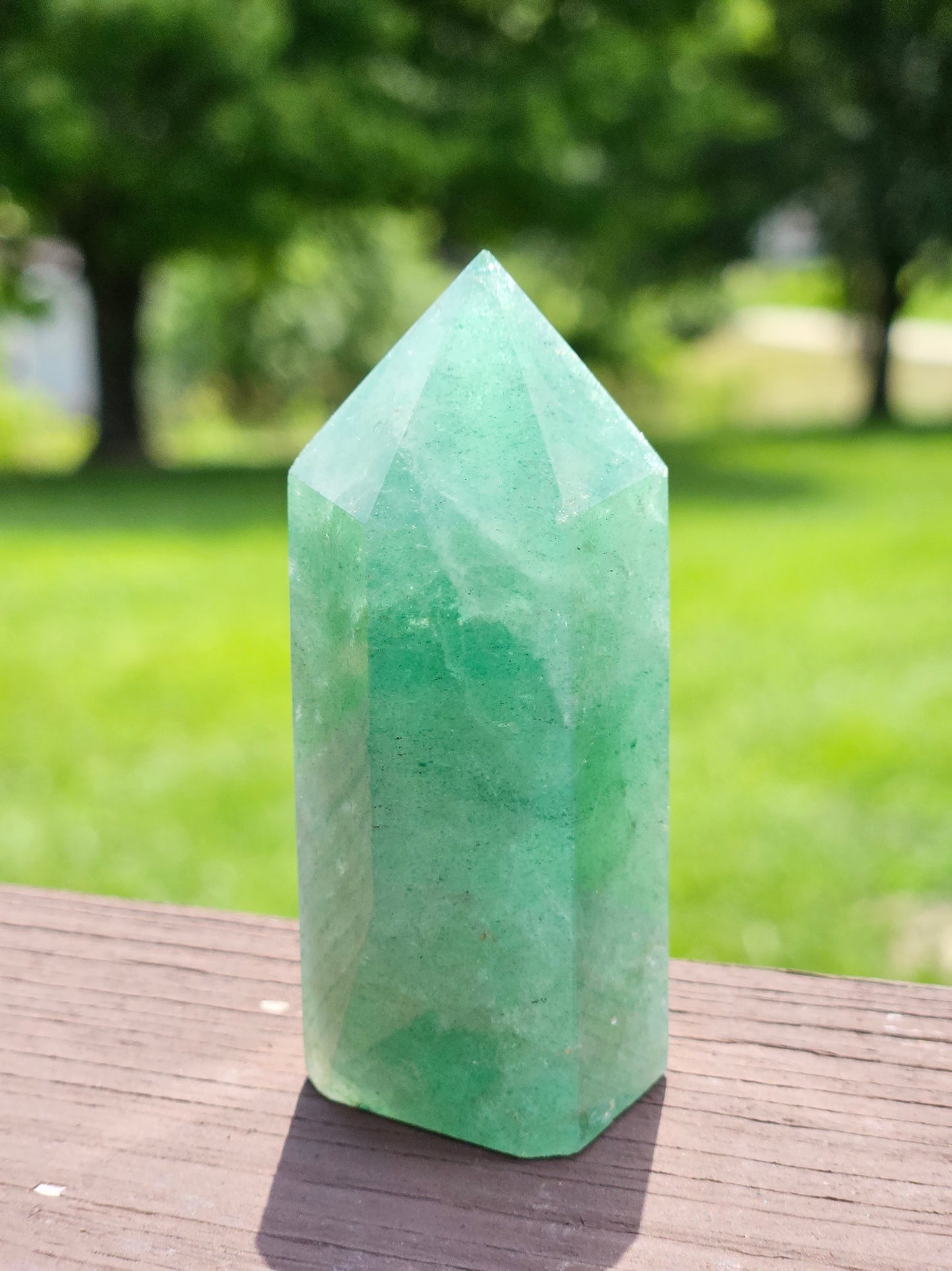 Green Strawberry Quartz Tower