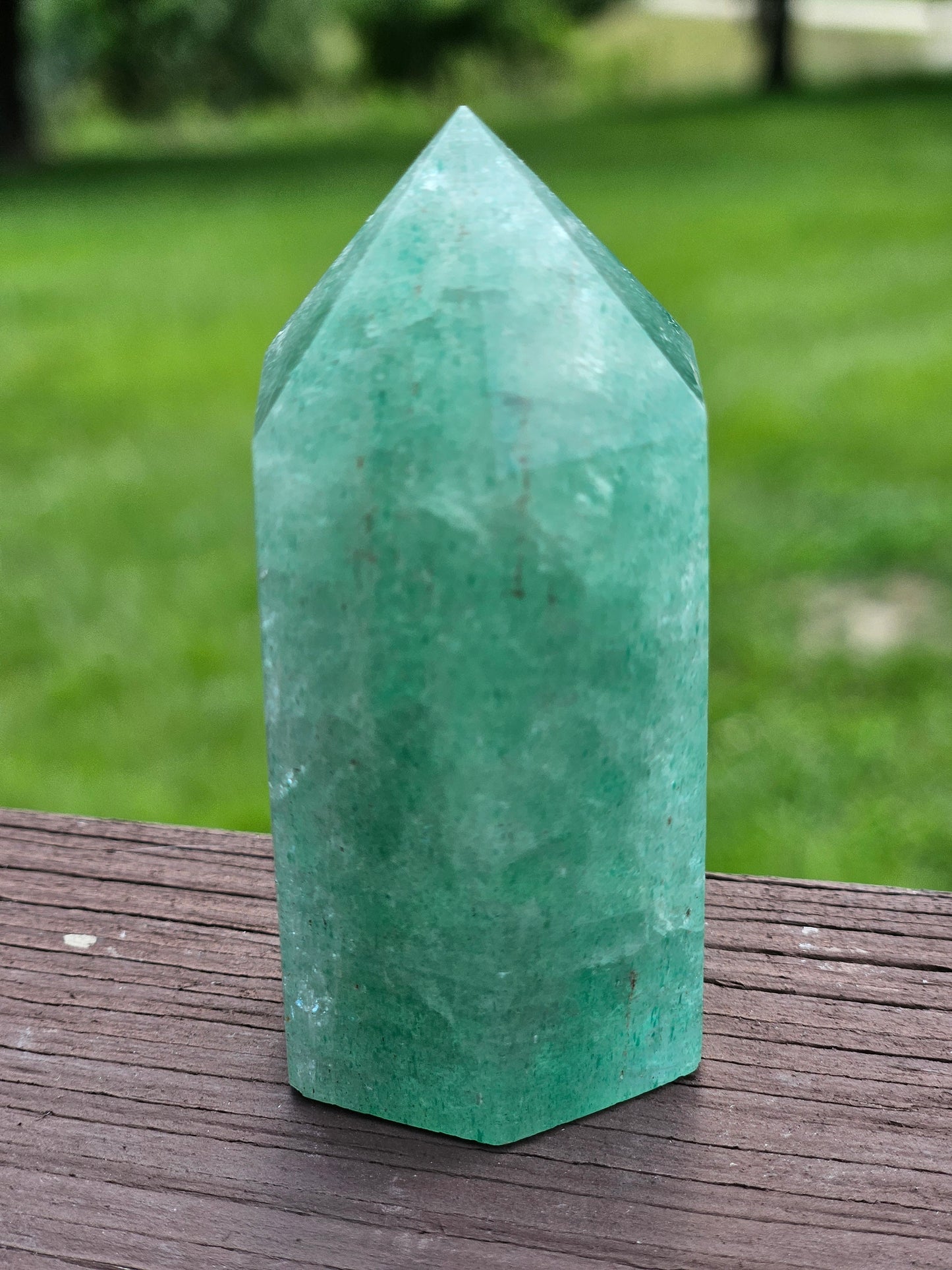 Green Strawberry Quartz Tower