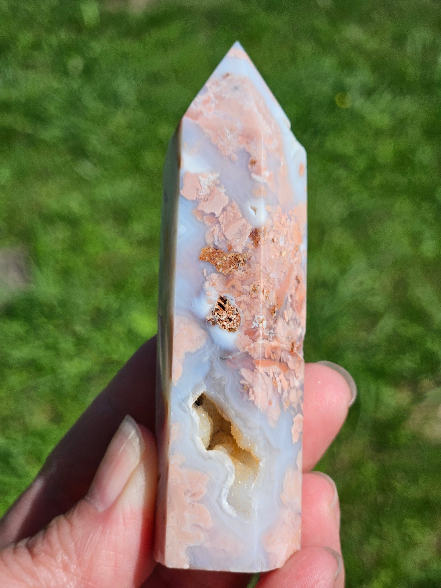 Cotton Candy Agate Tower