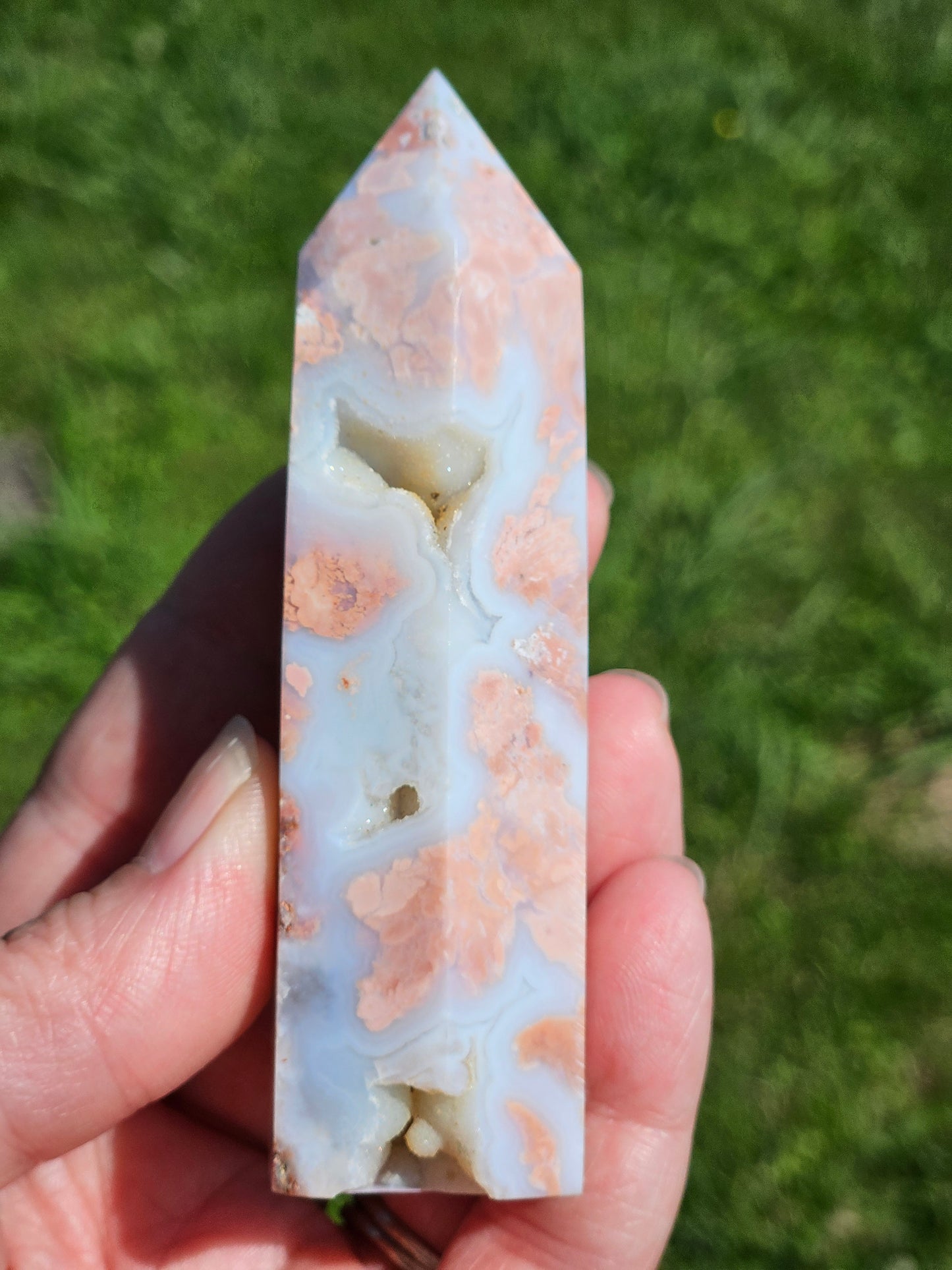 Cotton Candy Agate Tower