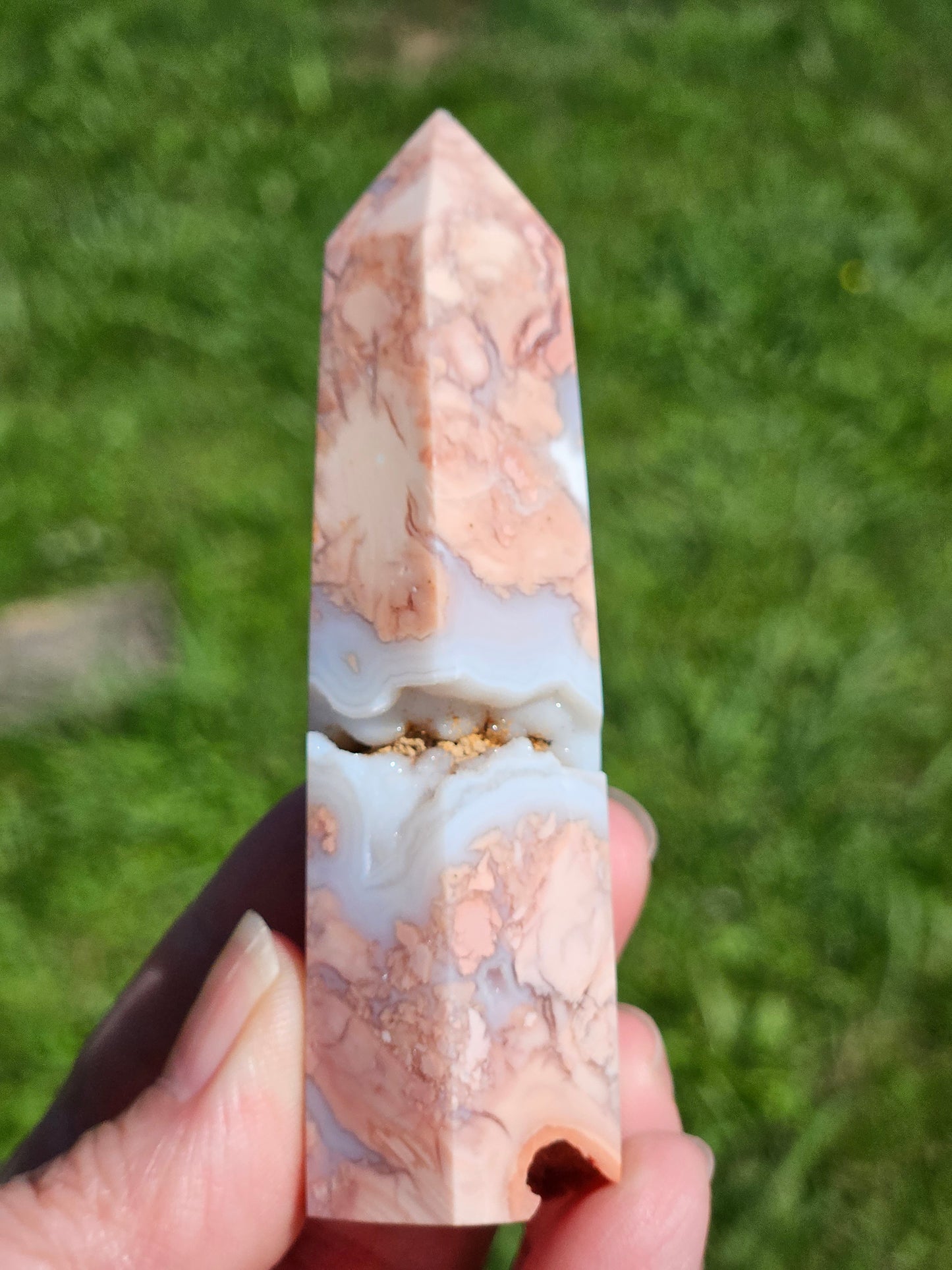 Cotton Candy Agate Tower