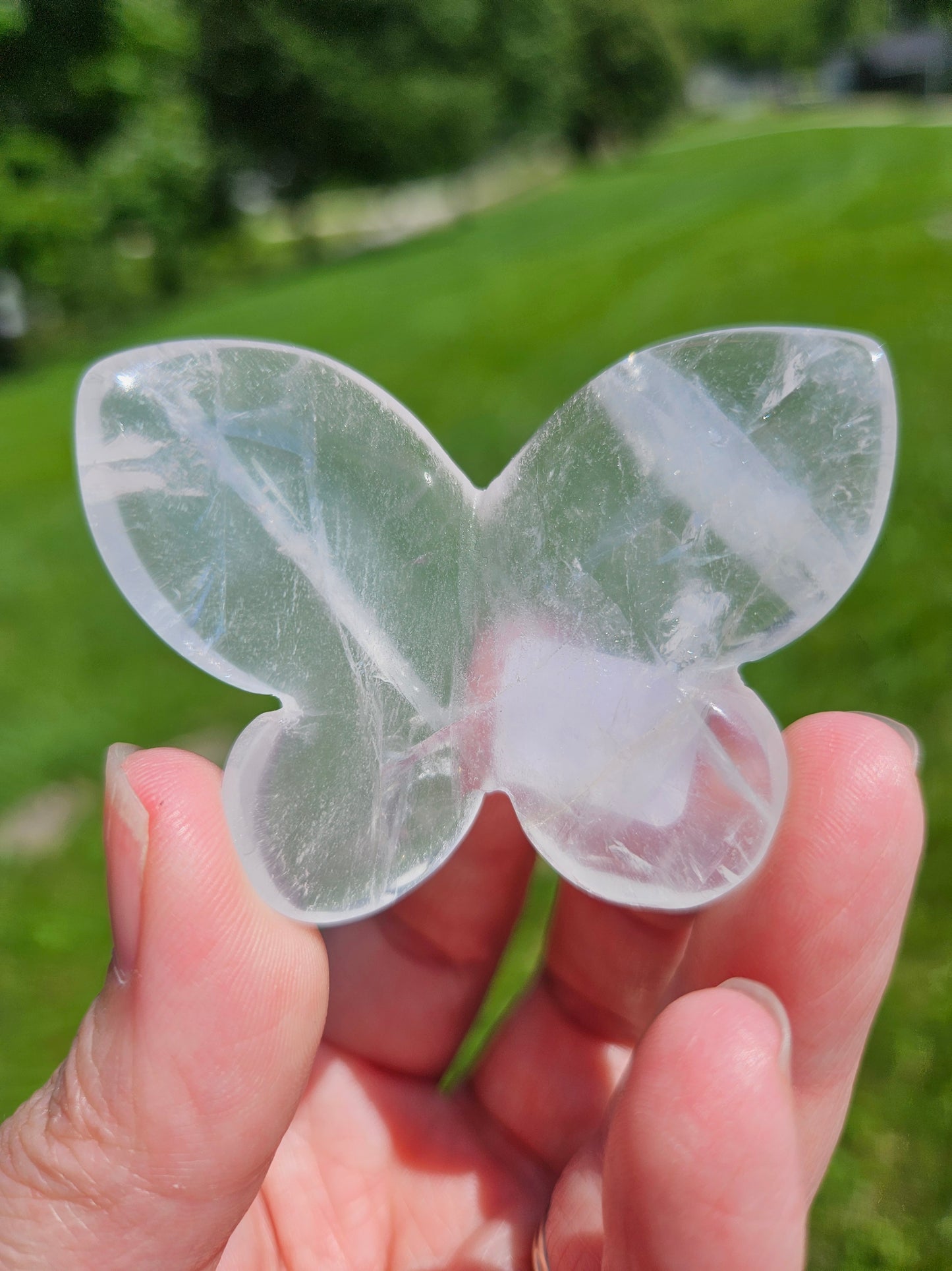 Clear Quartz 3D Butterfly