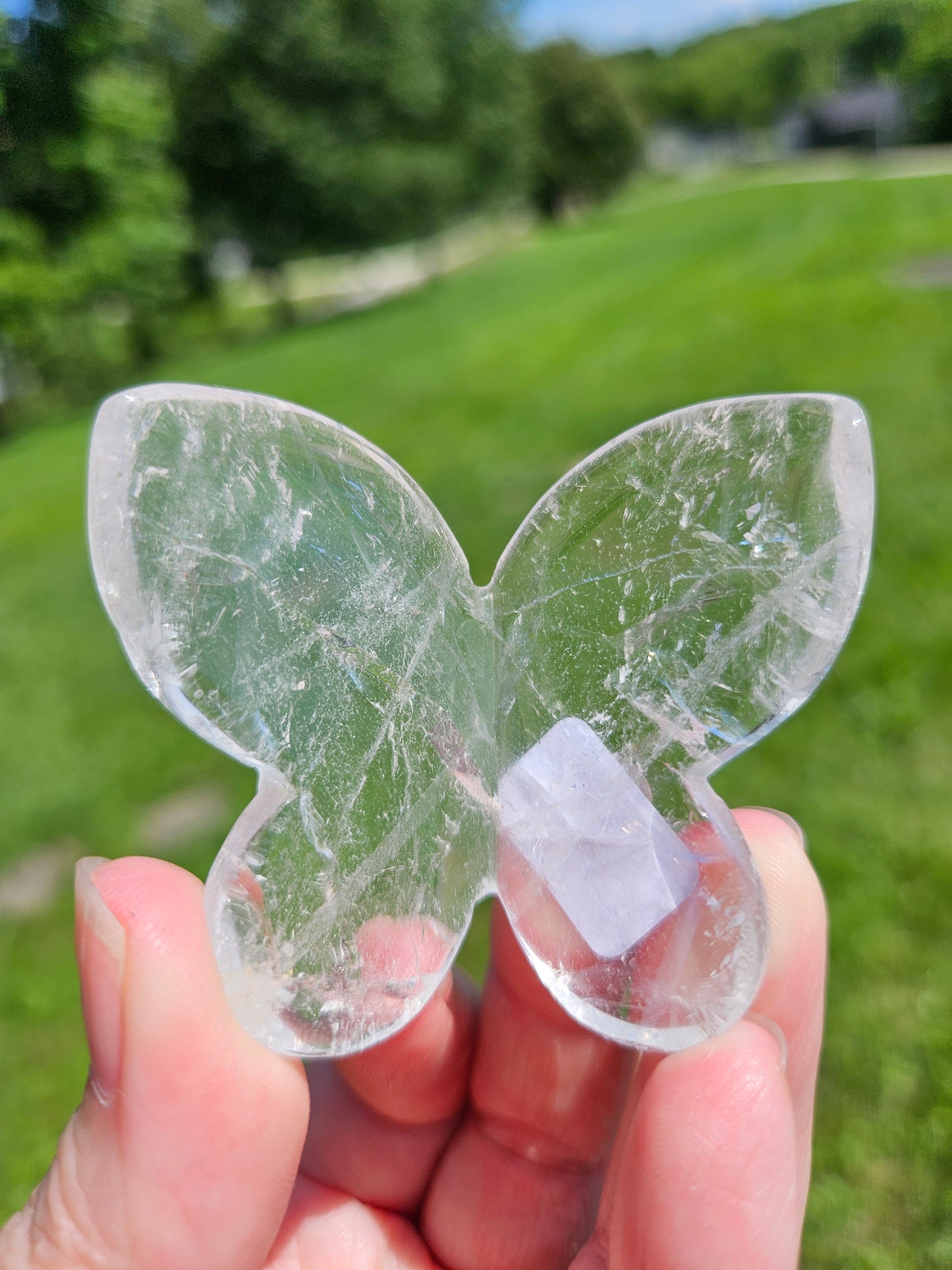 Clear Quartz 3D Butterfly