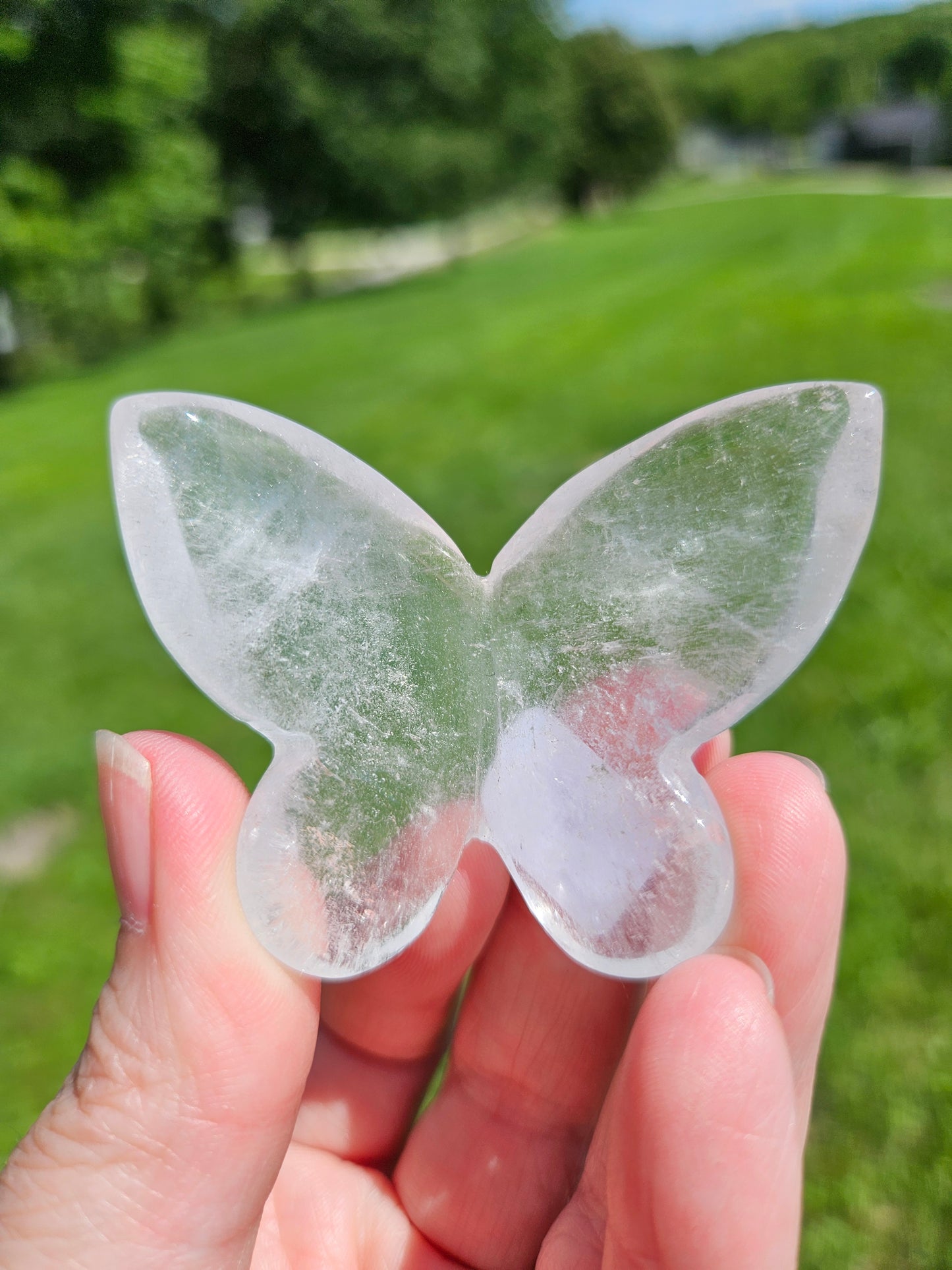 Clear Quartz 3D Butterfly