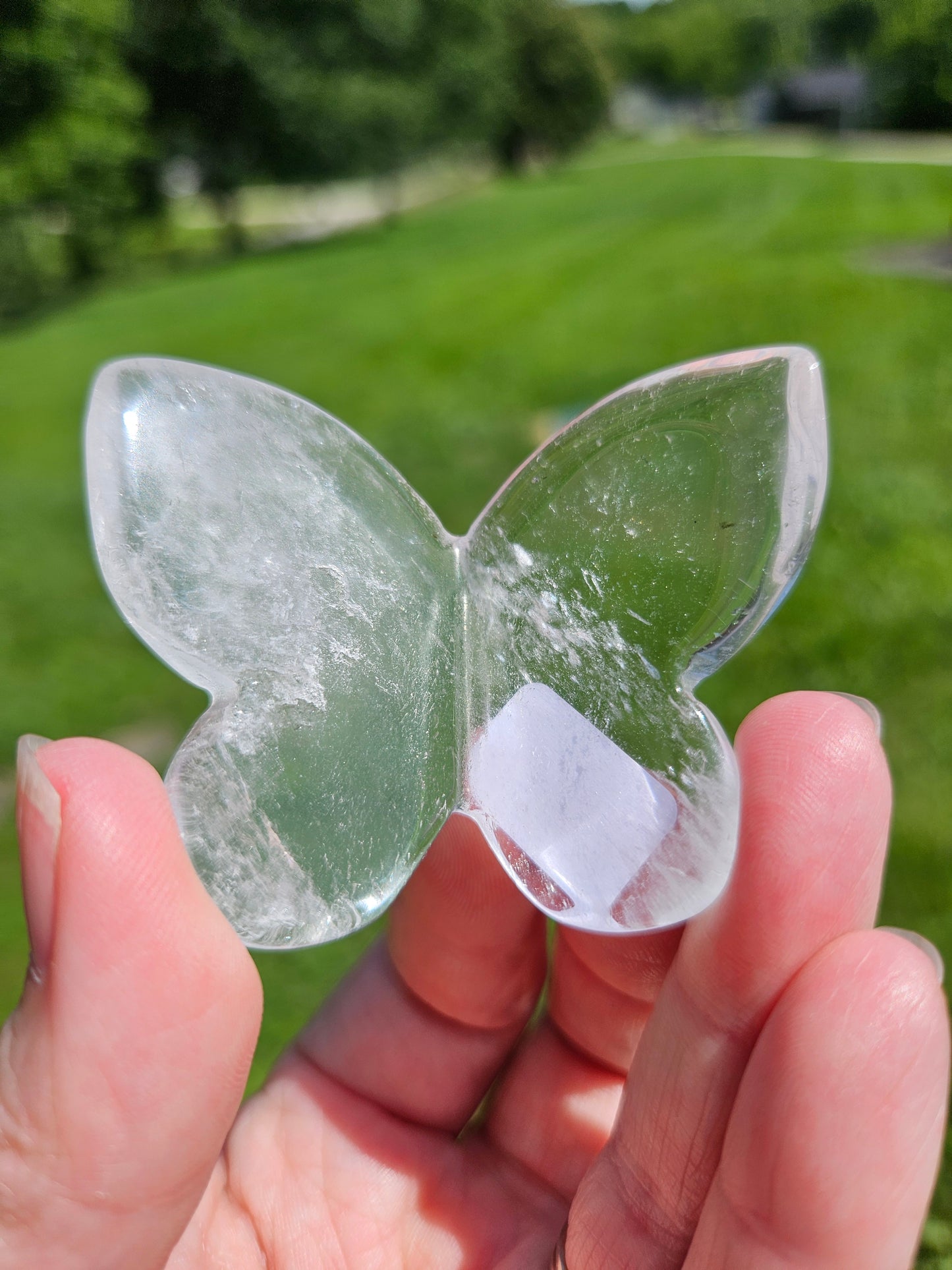 Clear Quartz 3D Butterfly