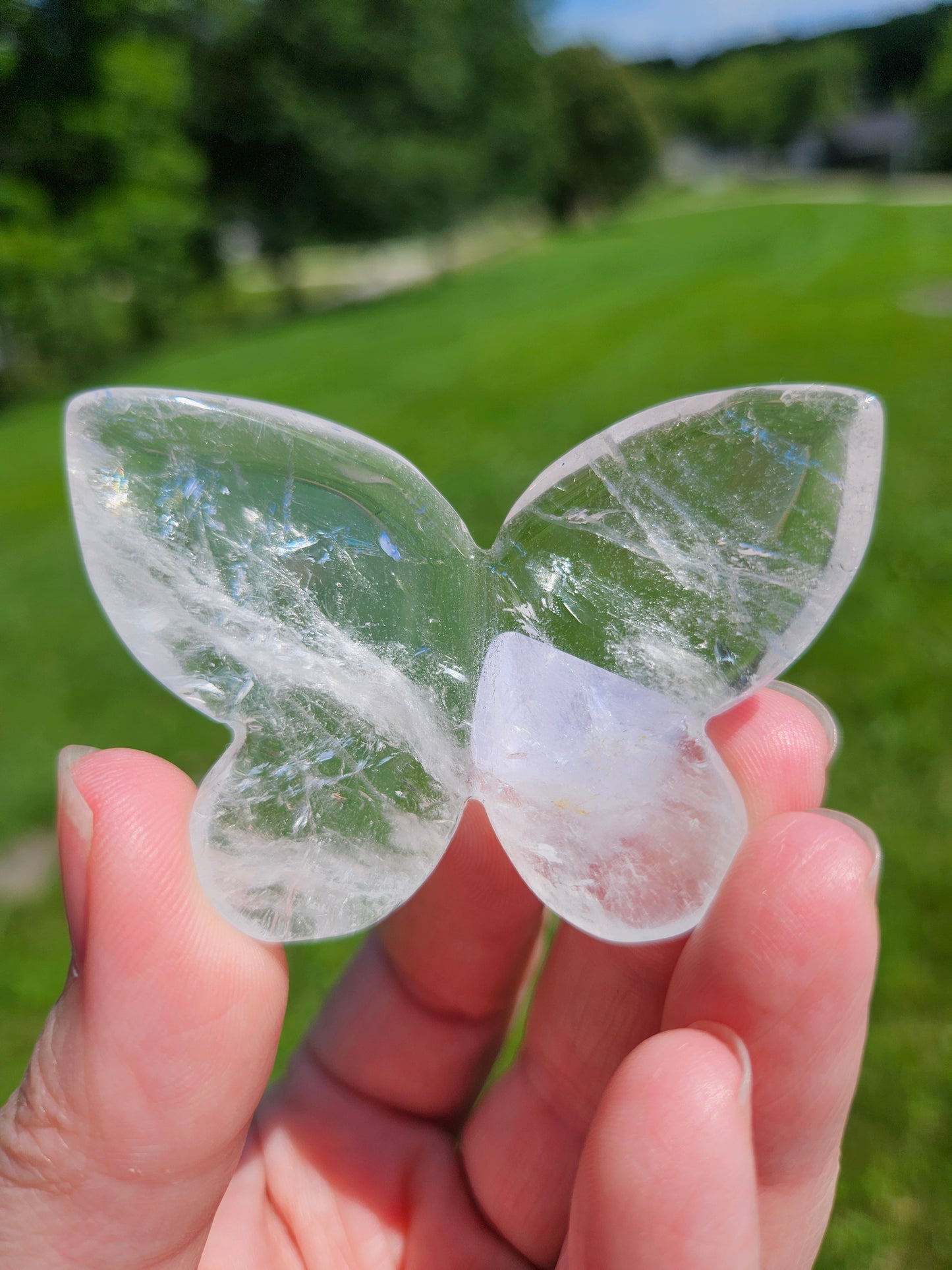 Clear Quartz 3D Butterfly