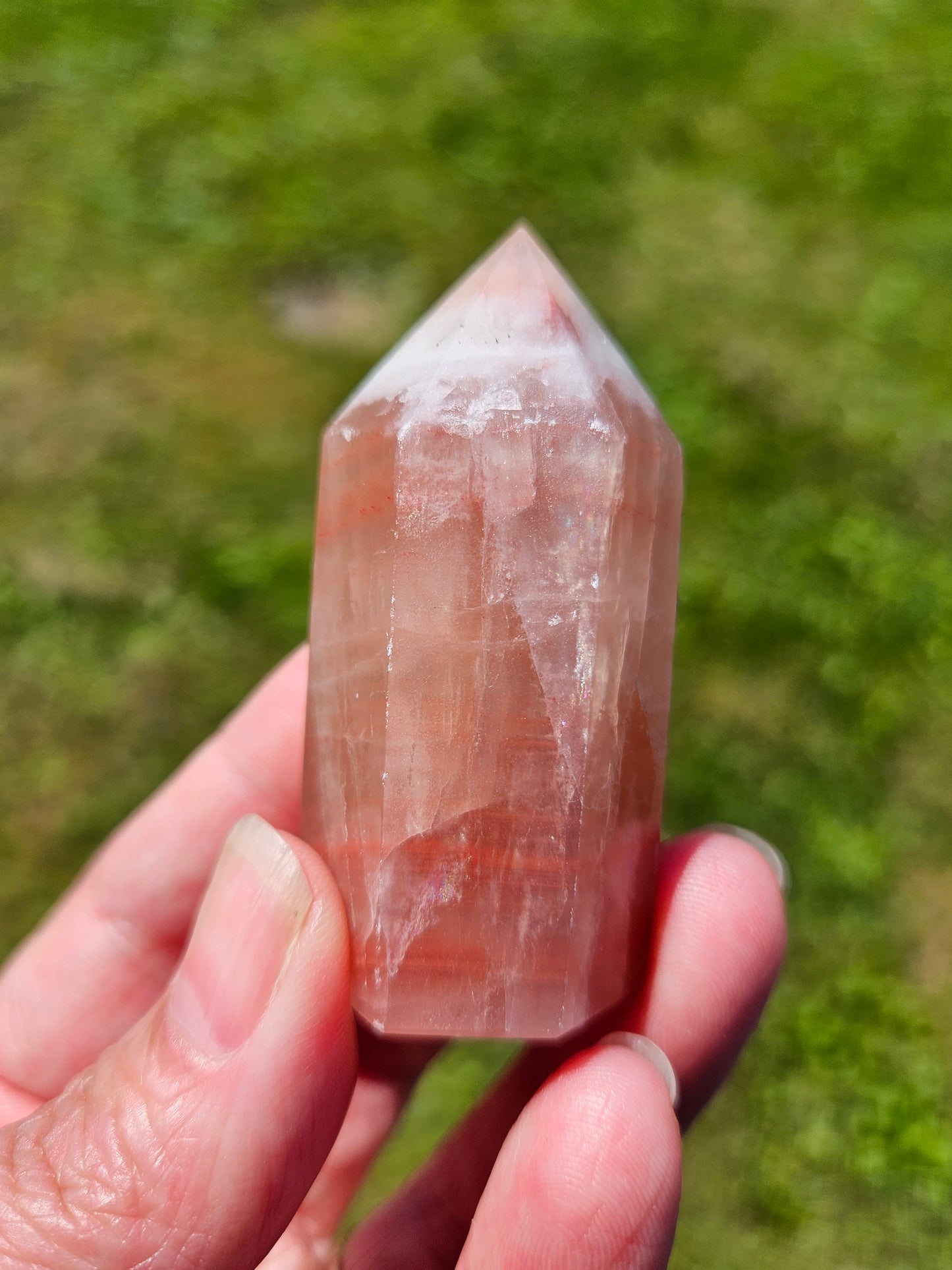 Strawberry Calcite Tower