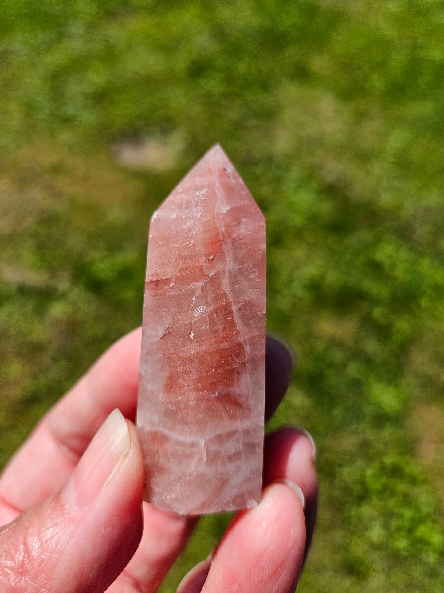 Strawberry Calcite Tower
