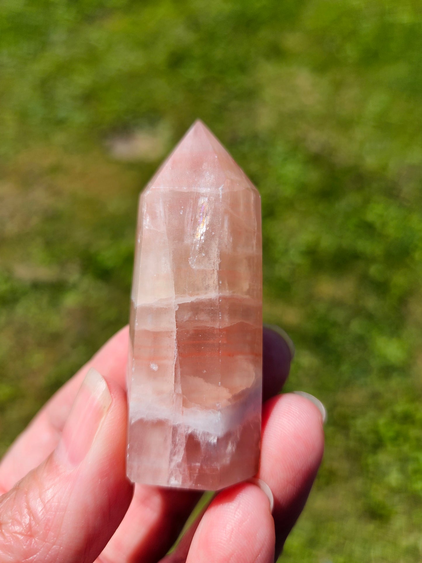 Strawberry Calcite Tower
