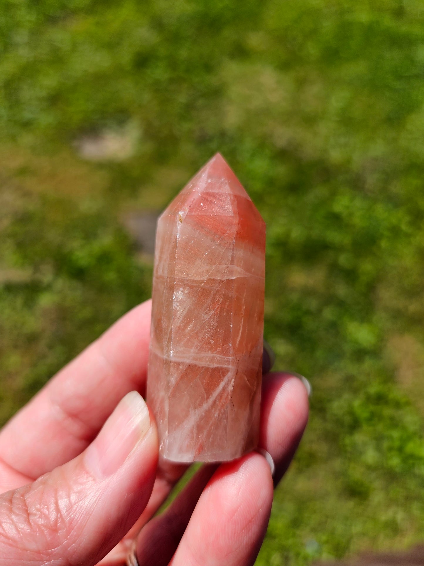 Strawberry Calcite Tower