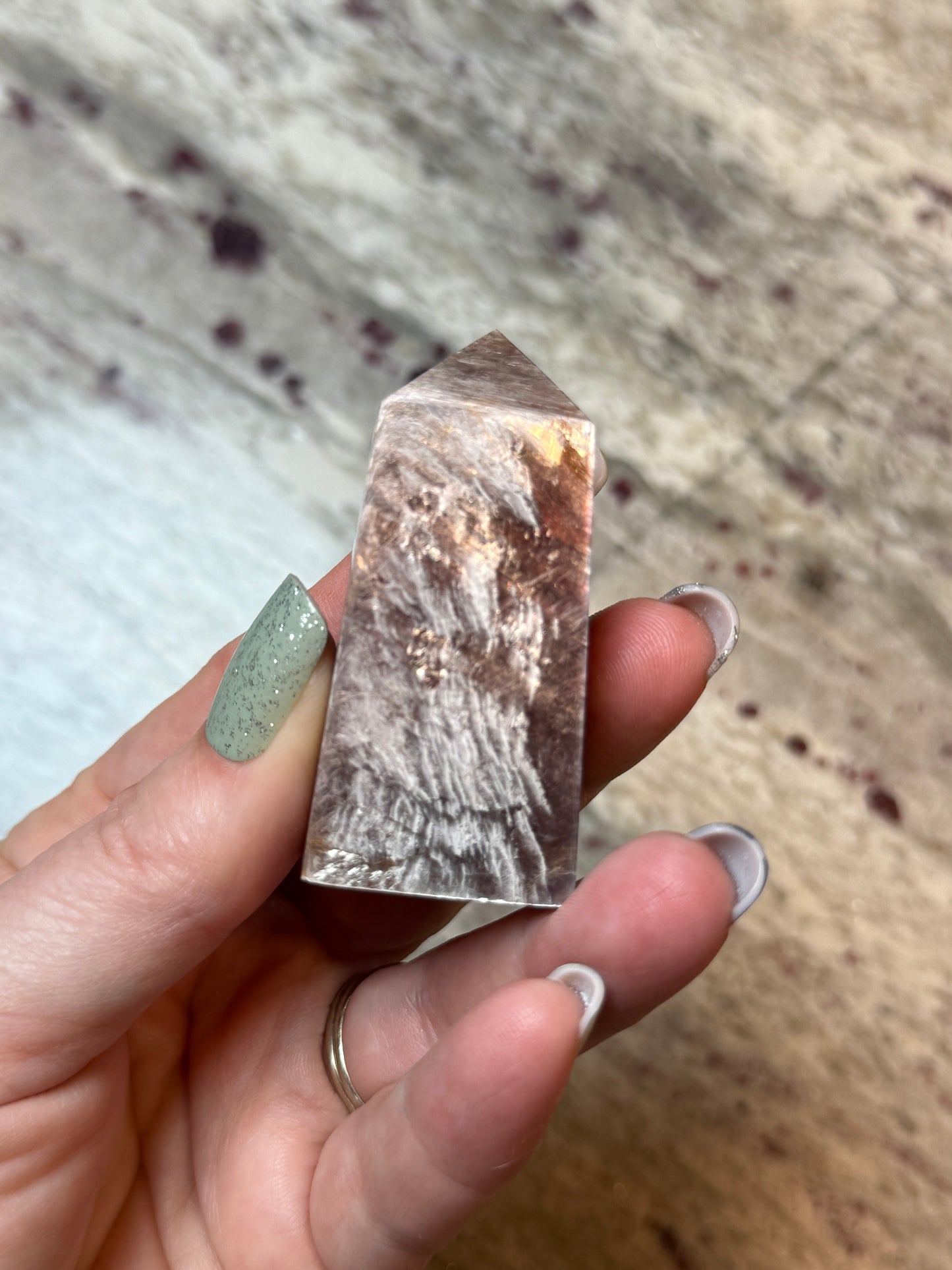 Lepidolite Purple Mica Obelisk Tower Point