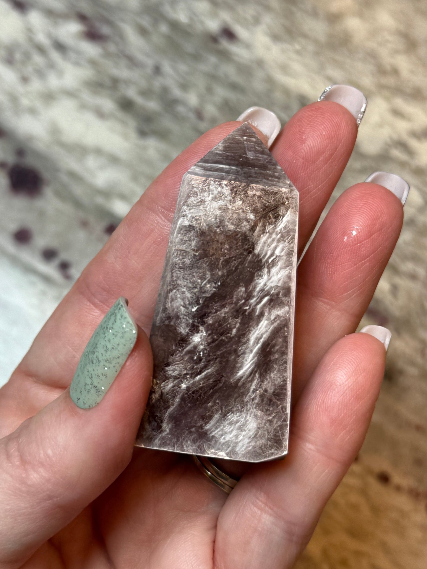 Lepidolite Purple Mica Obelisk Tower Point