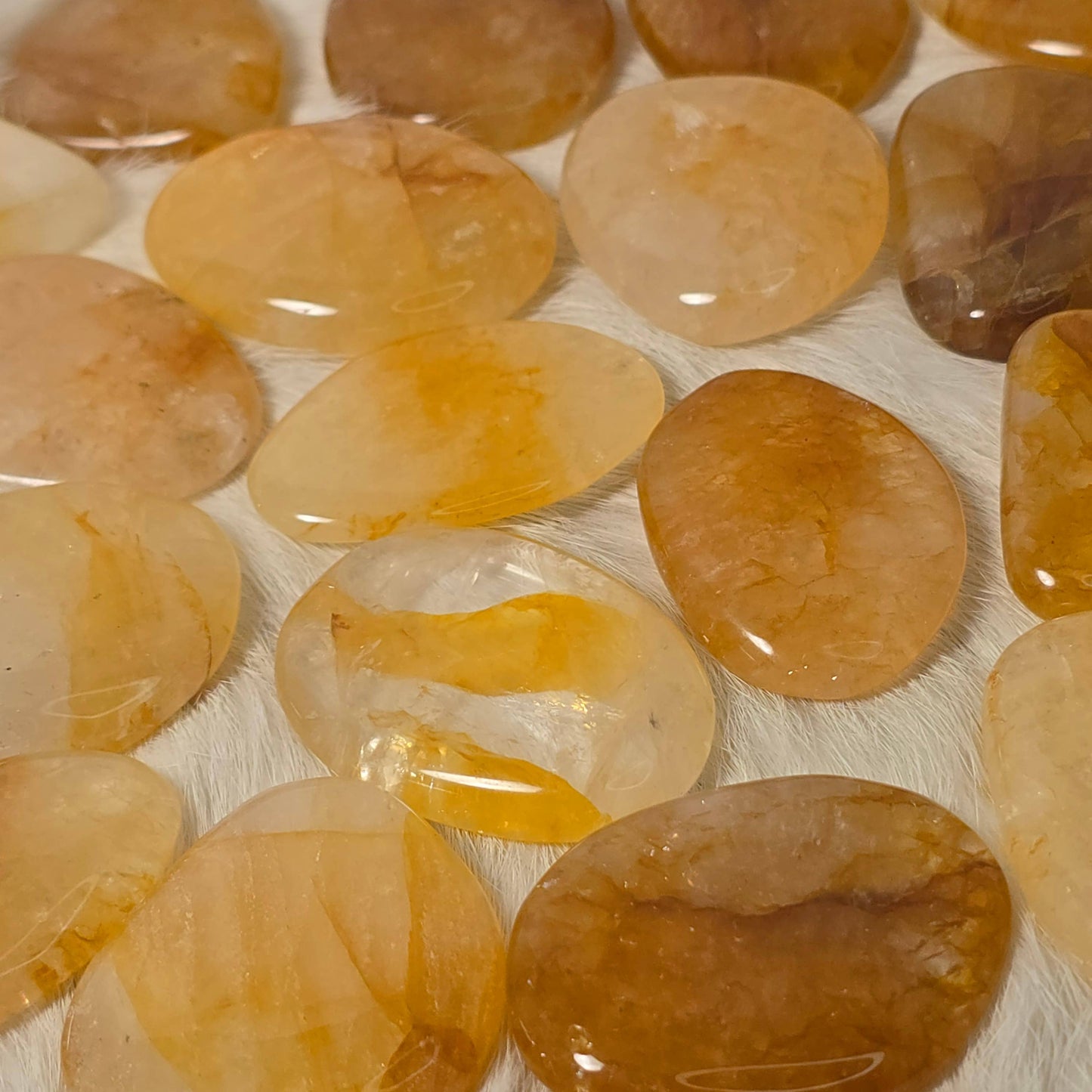 Golden Healer Mini Flat Palms ~ Polished Bulk Crystals