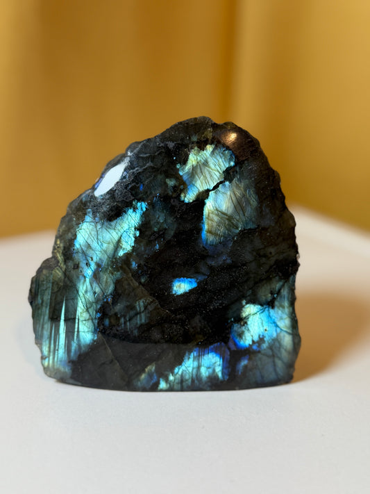 Labradorite One Side Polished Cut Base