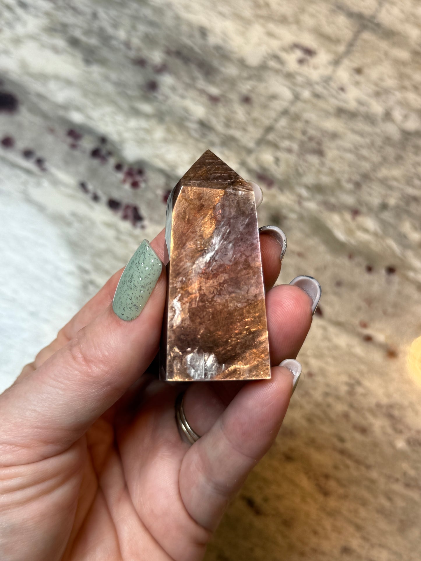 Lepidolite Purple Mica Obelisk Tower Point