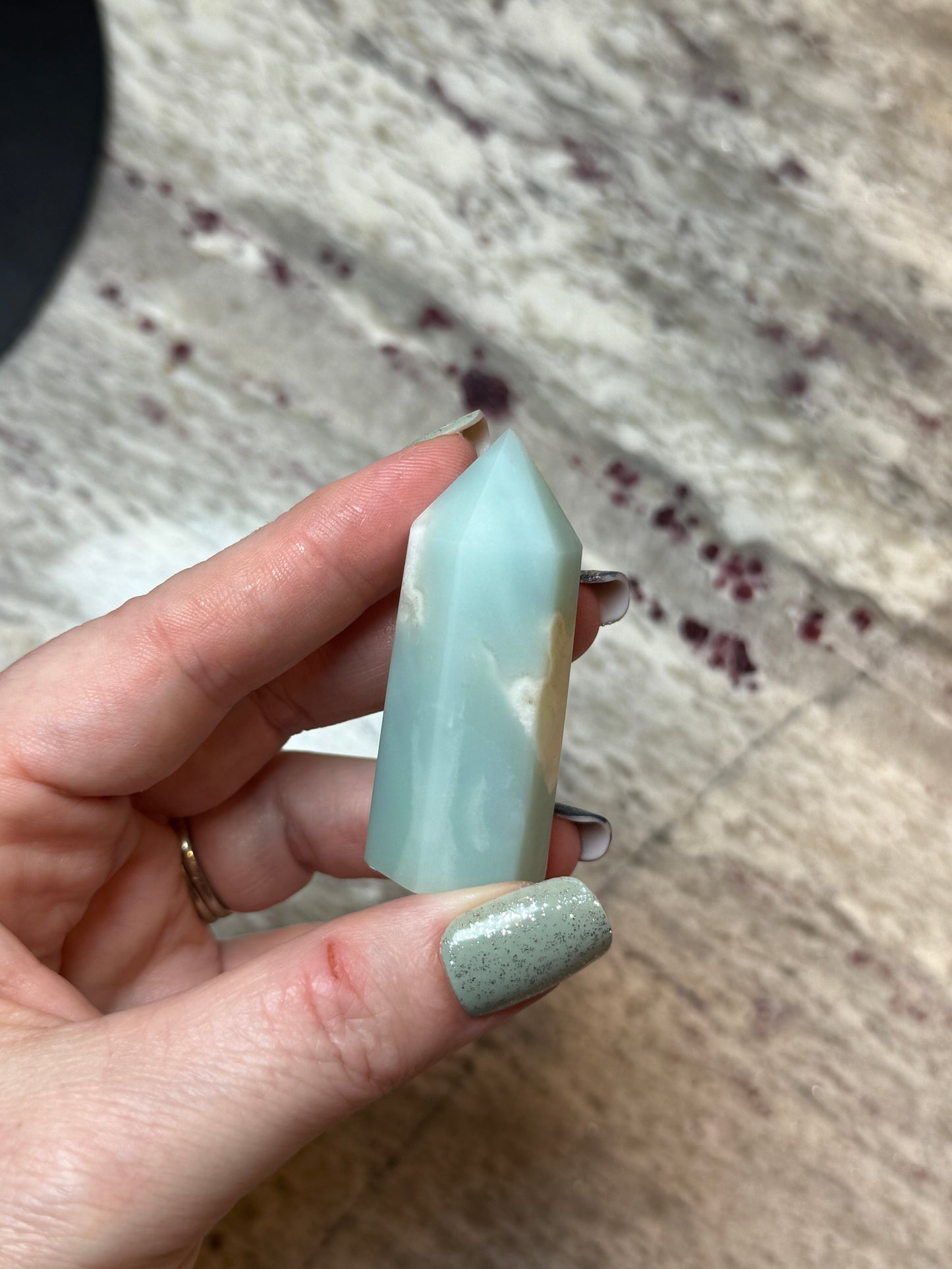 Amazonite Sky Blue Quartz Tower