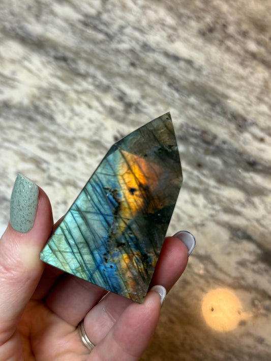 Natural Labradorite Obelisk Tower Point