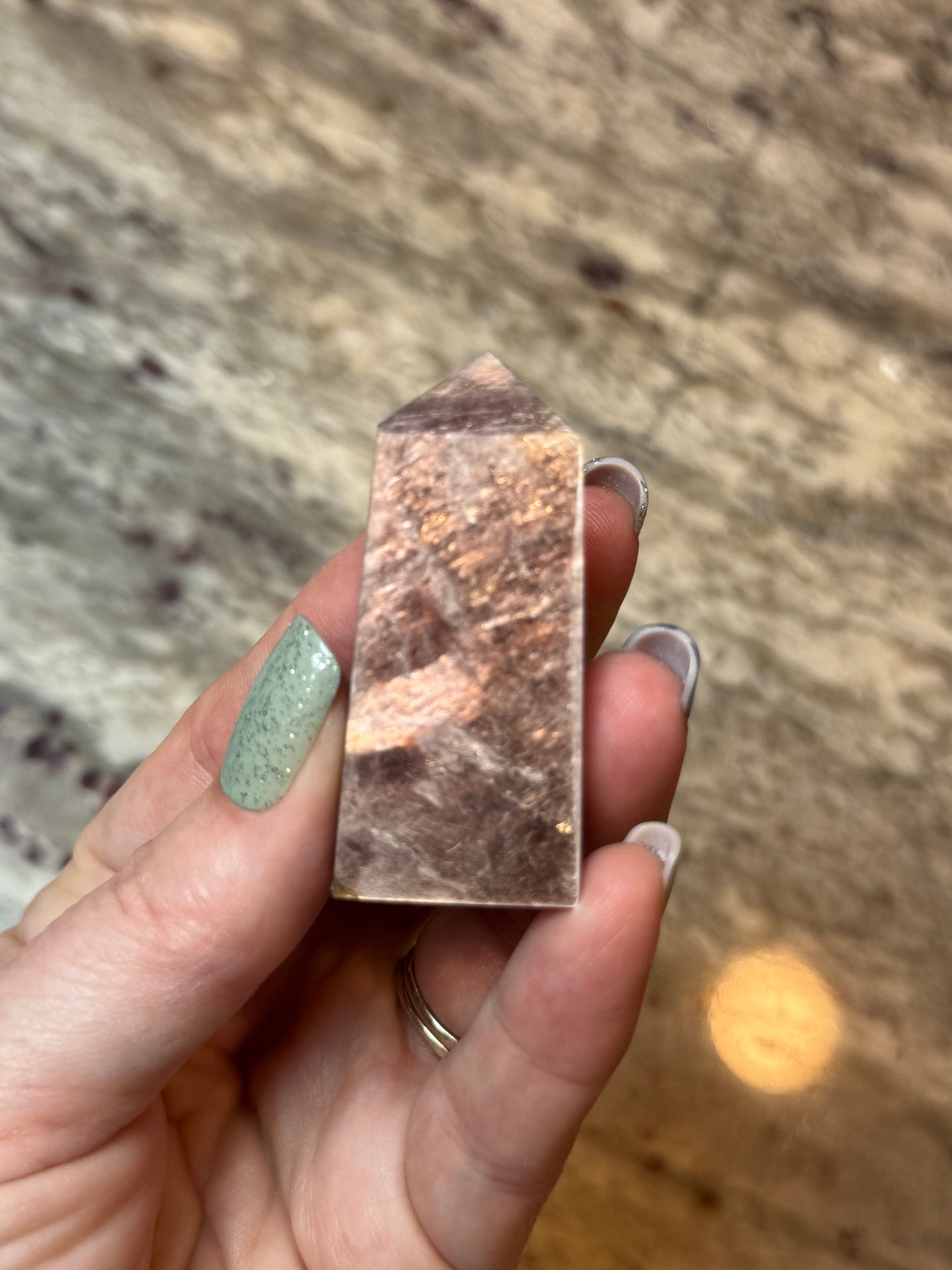 Lepidolite Purple Mica Obelisk Tower Point