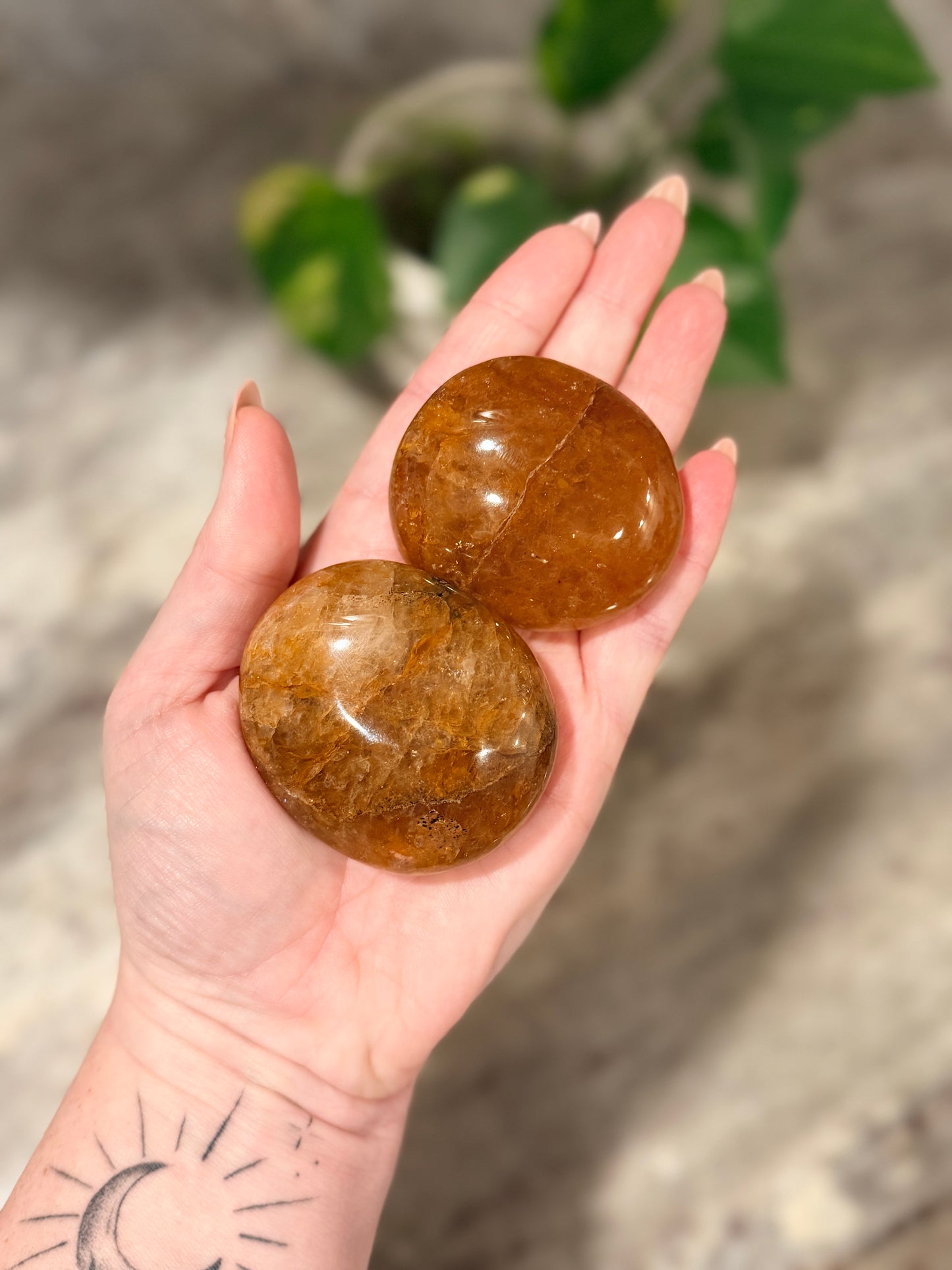 Golden Healer Palm Stone