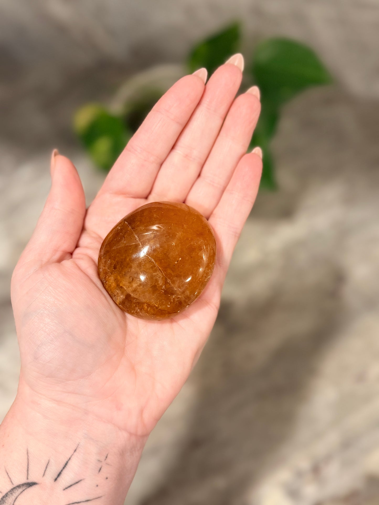 Golden Healer Palm Stone