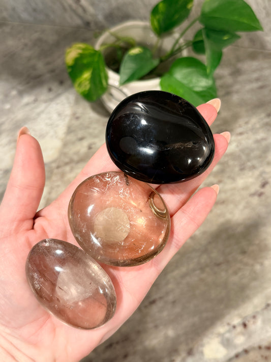 Smoky Quartz Palm Stone