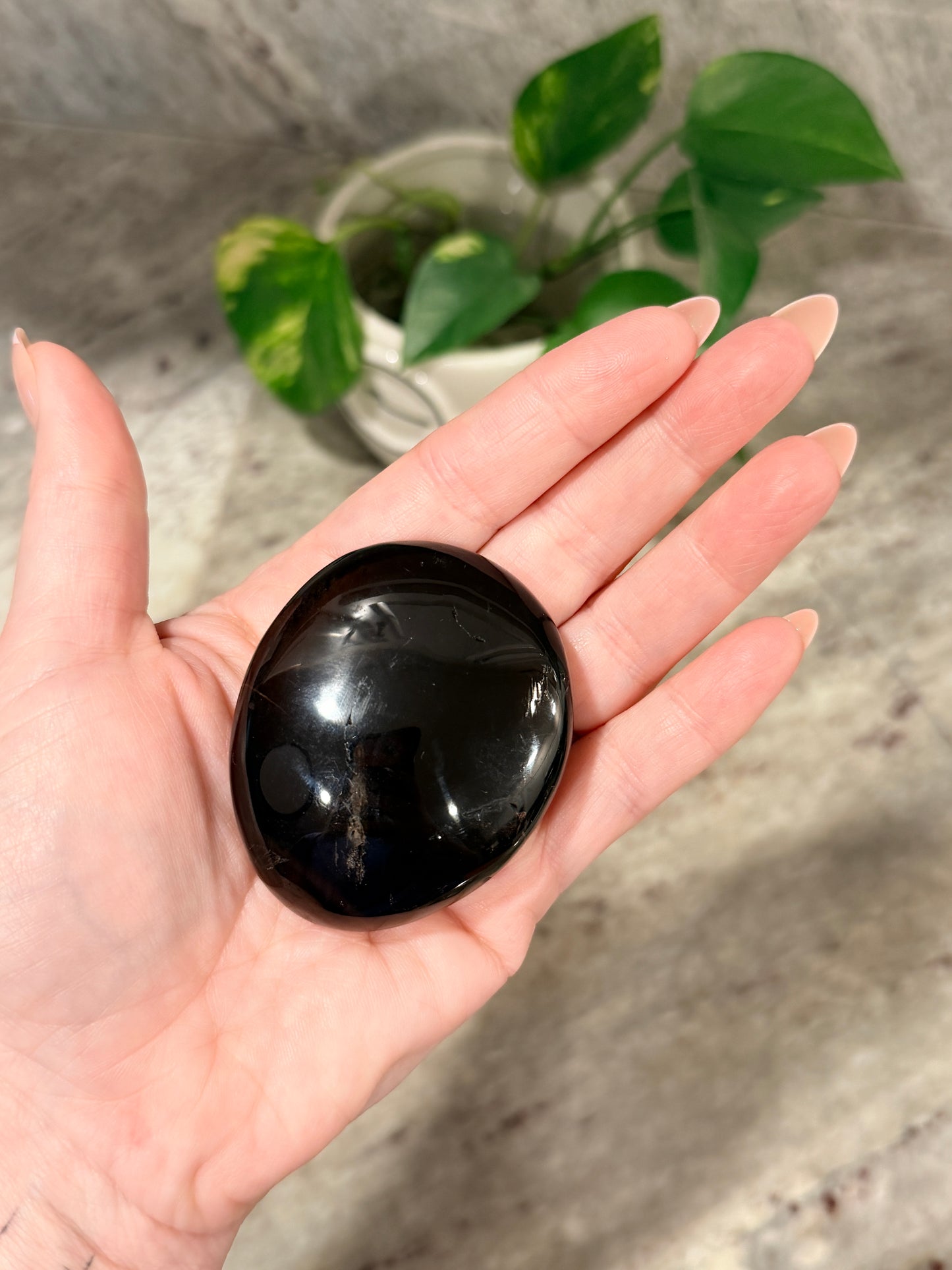 Smoky Quartz Palm Stone