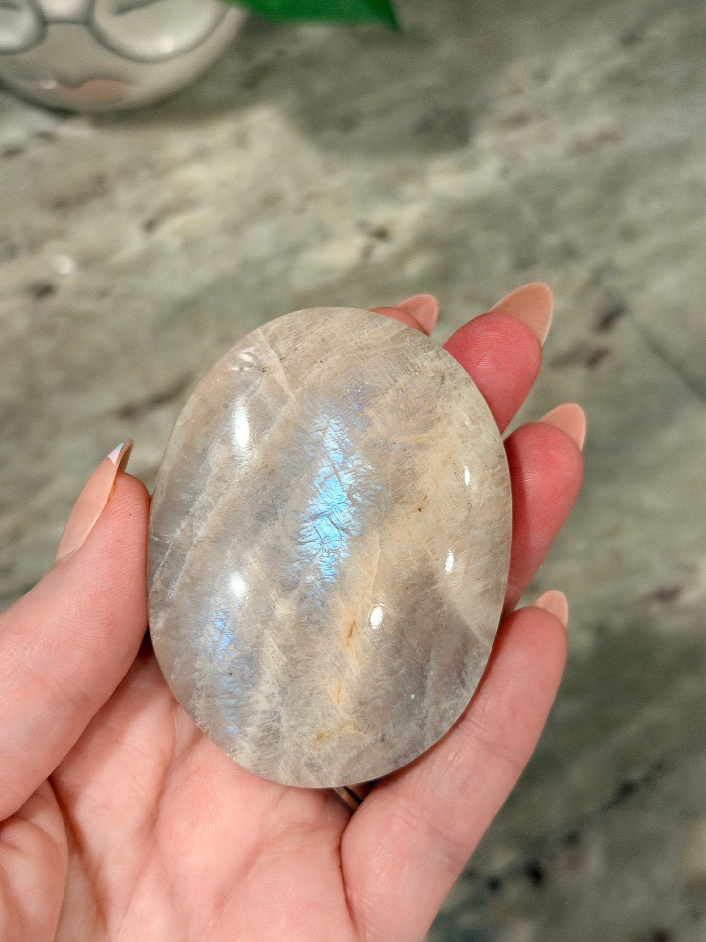 Moonstone Palm Stone