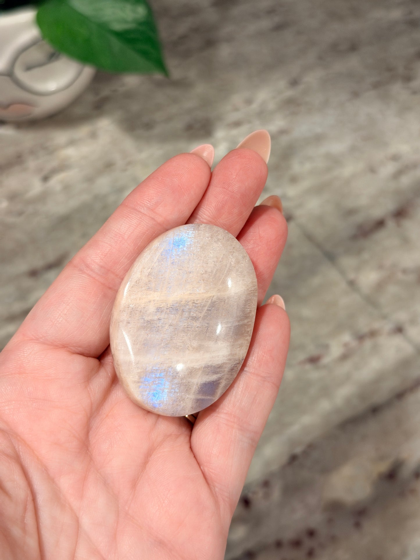 Moonstone Palm Stone