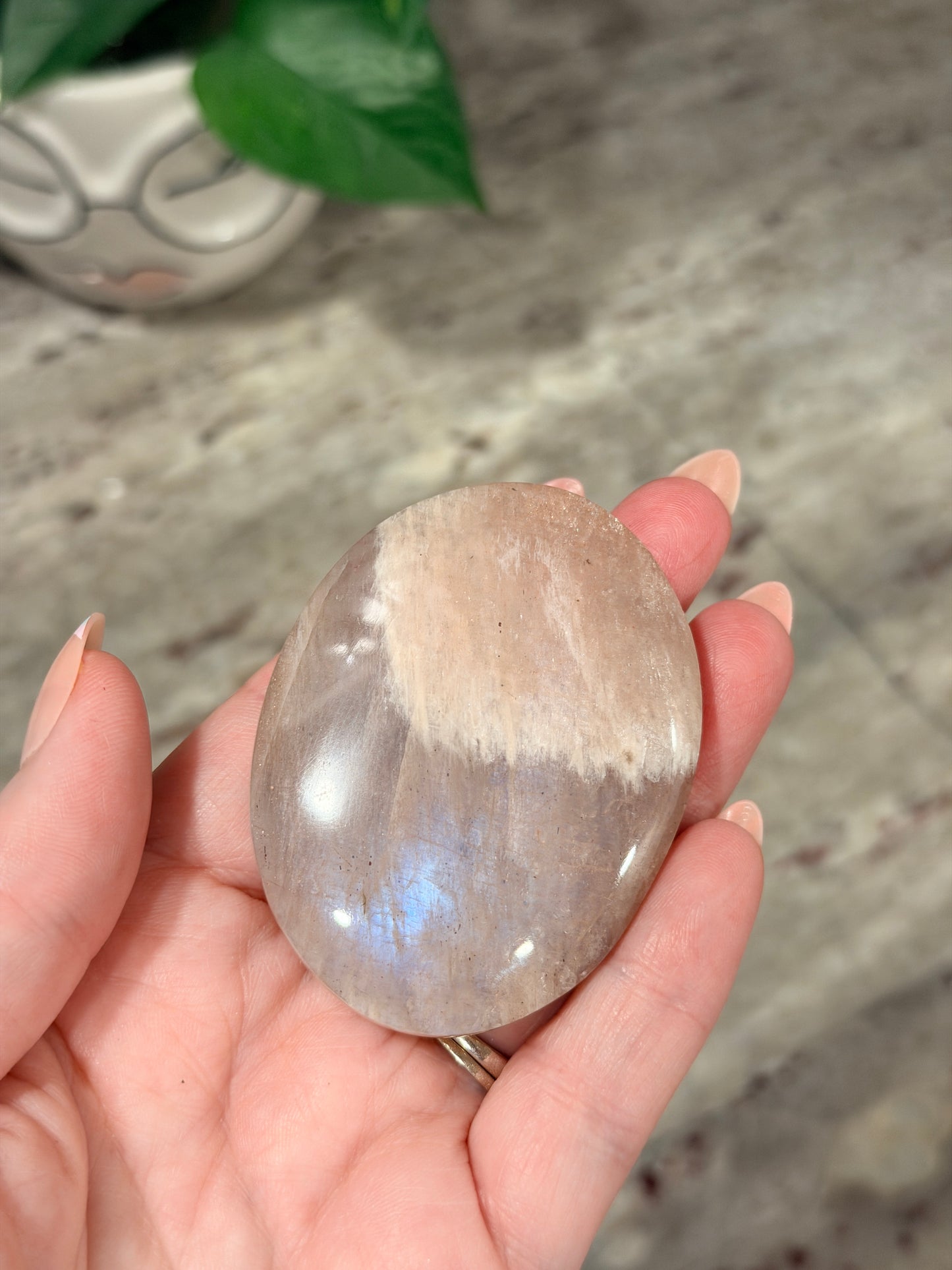 Moonstone Palm Stone