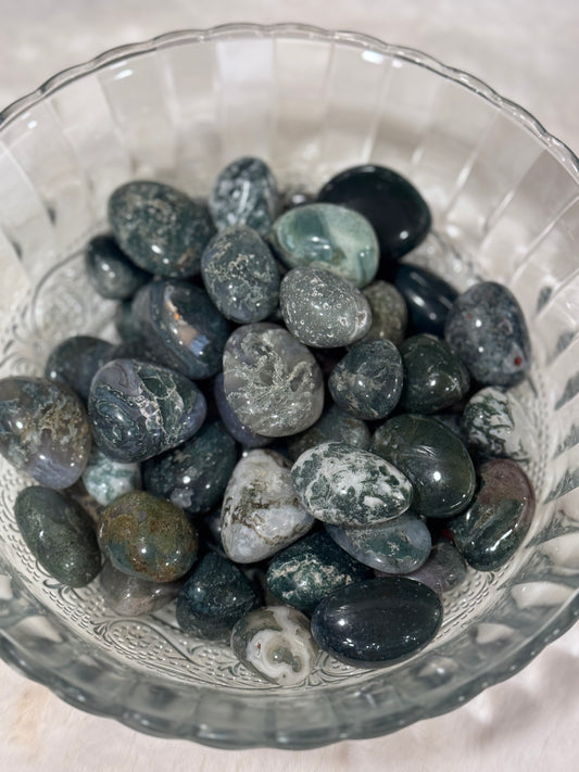 Moss Agate Tumbles