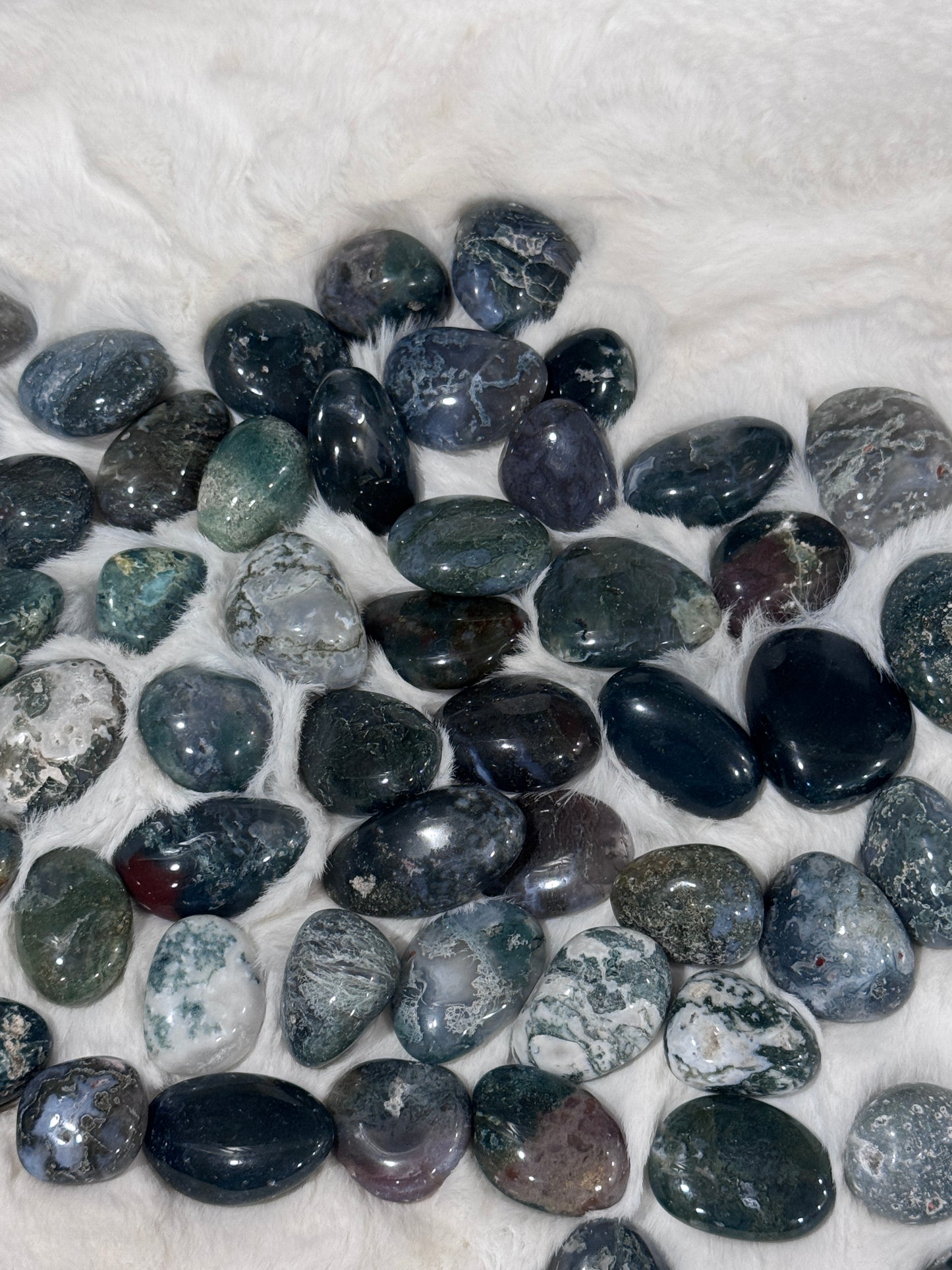 Moss Agate Tumbles