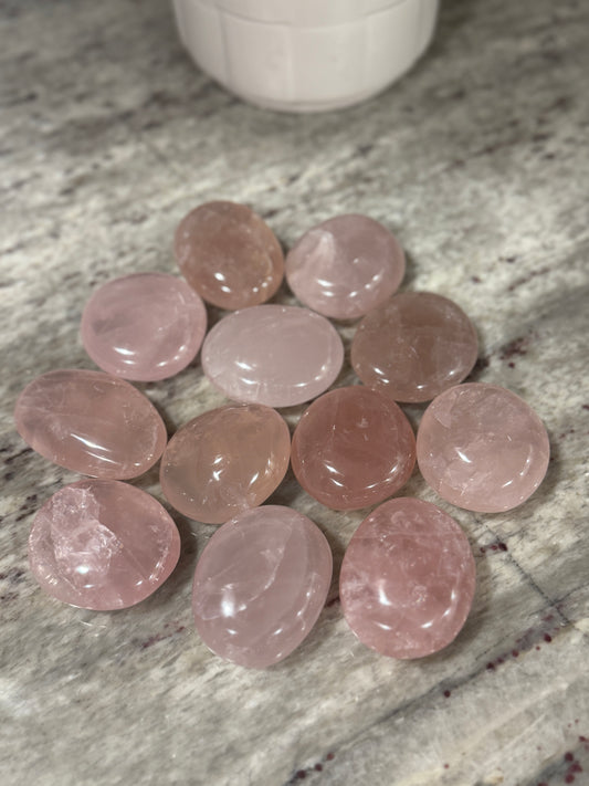 Rose Quartz Palm Stone