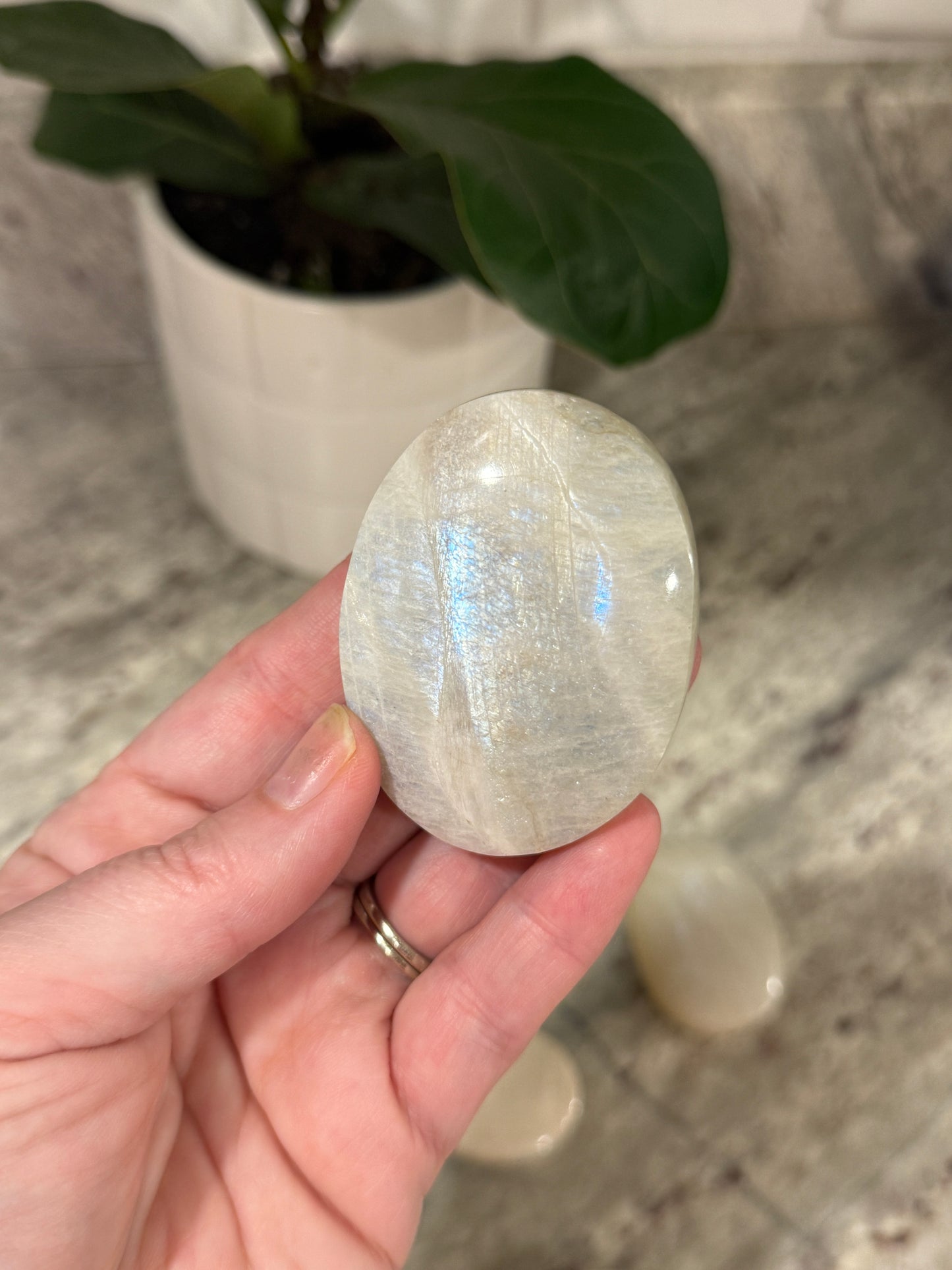 Moonstone Palm Stone