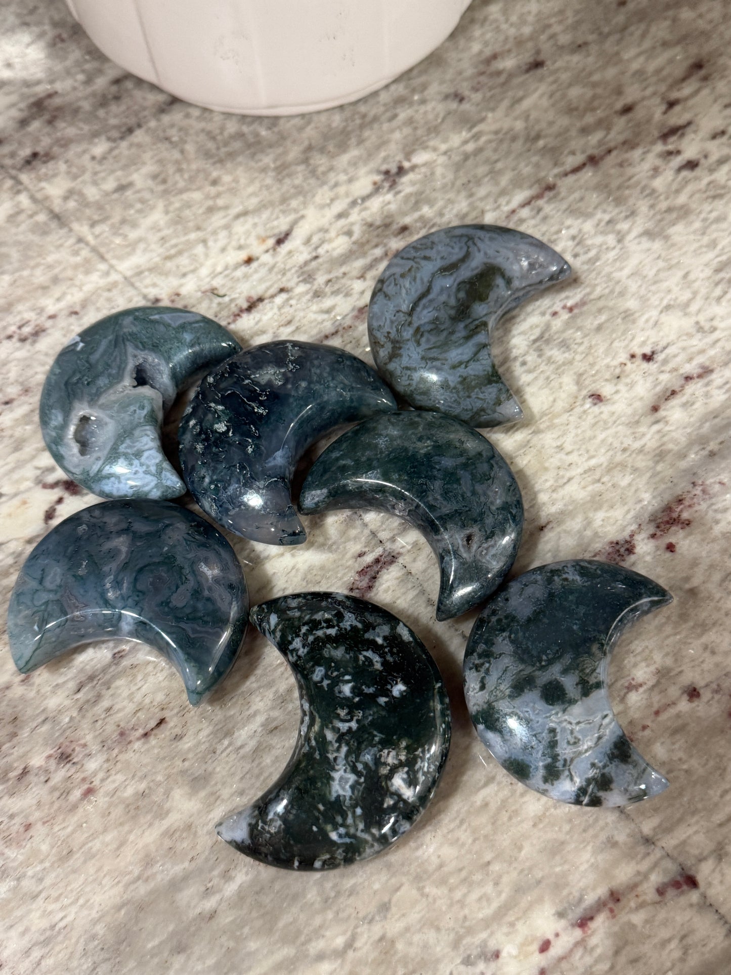 Moss Agate Moons