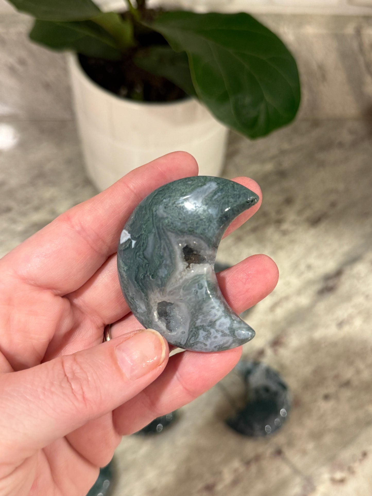 Moss Agate Moons