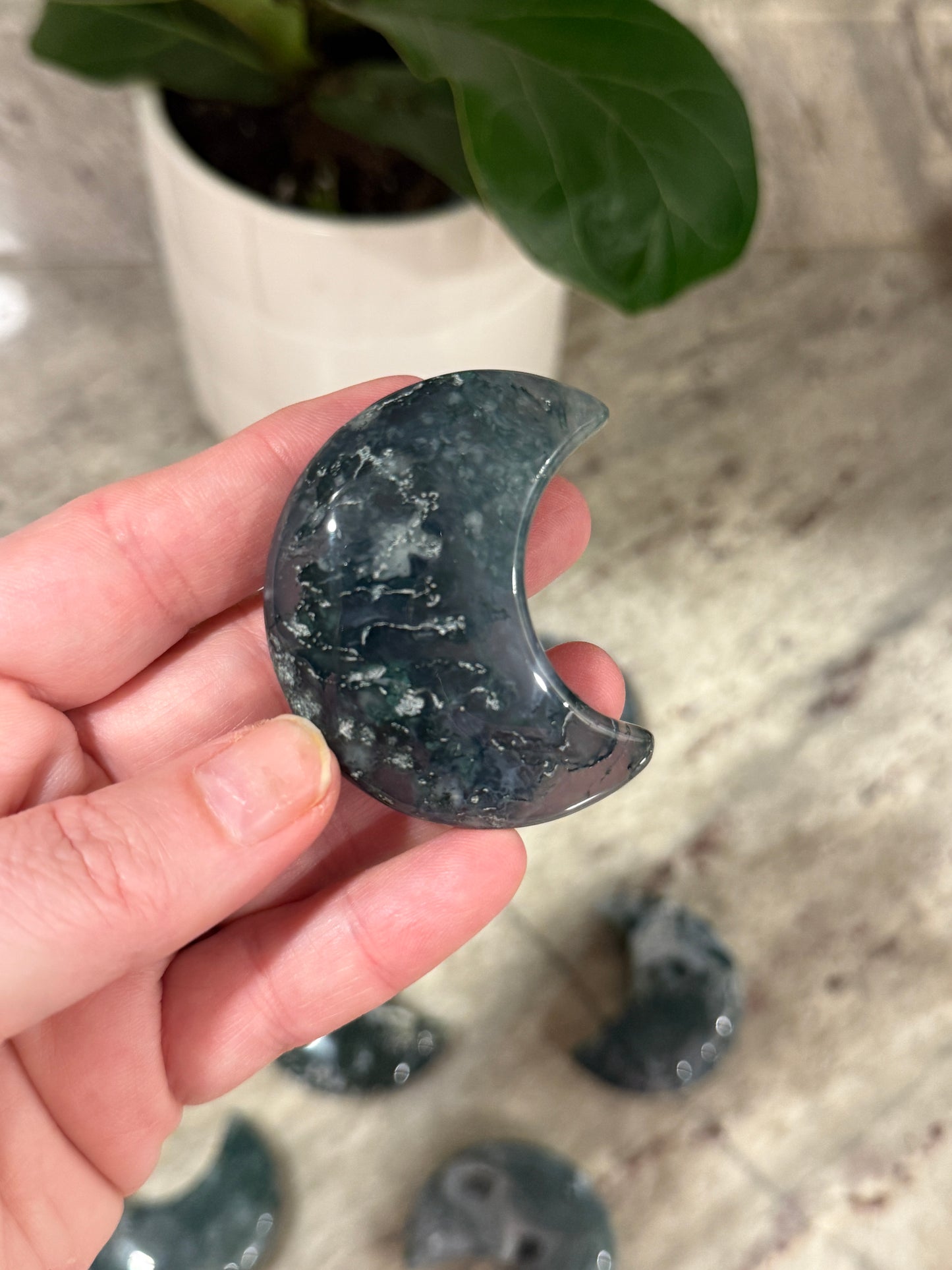 Moss Agate Moons