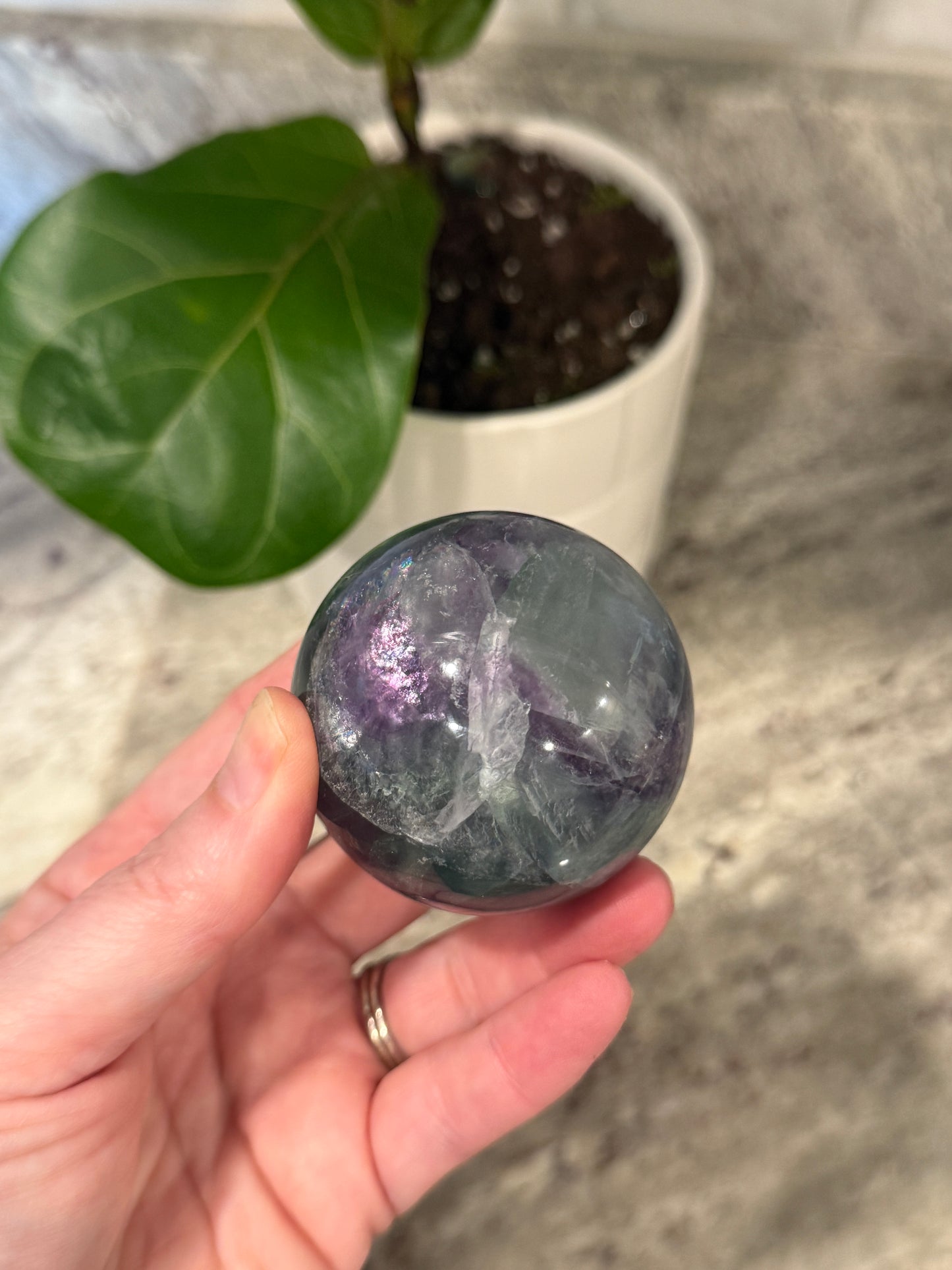 Rainbow Flourite Sphere B