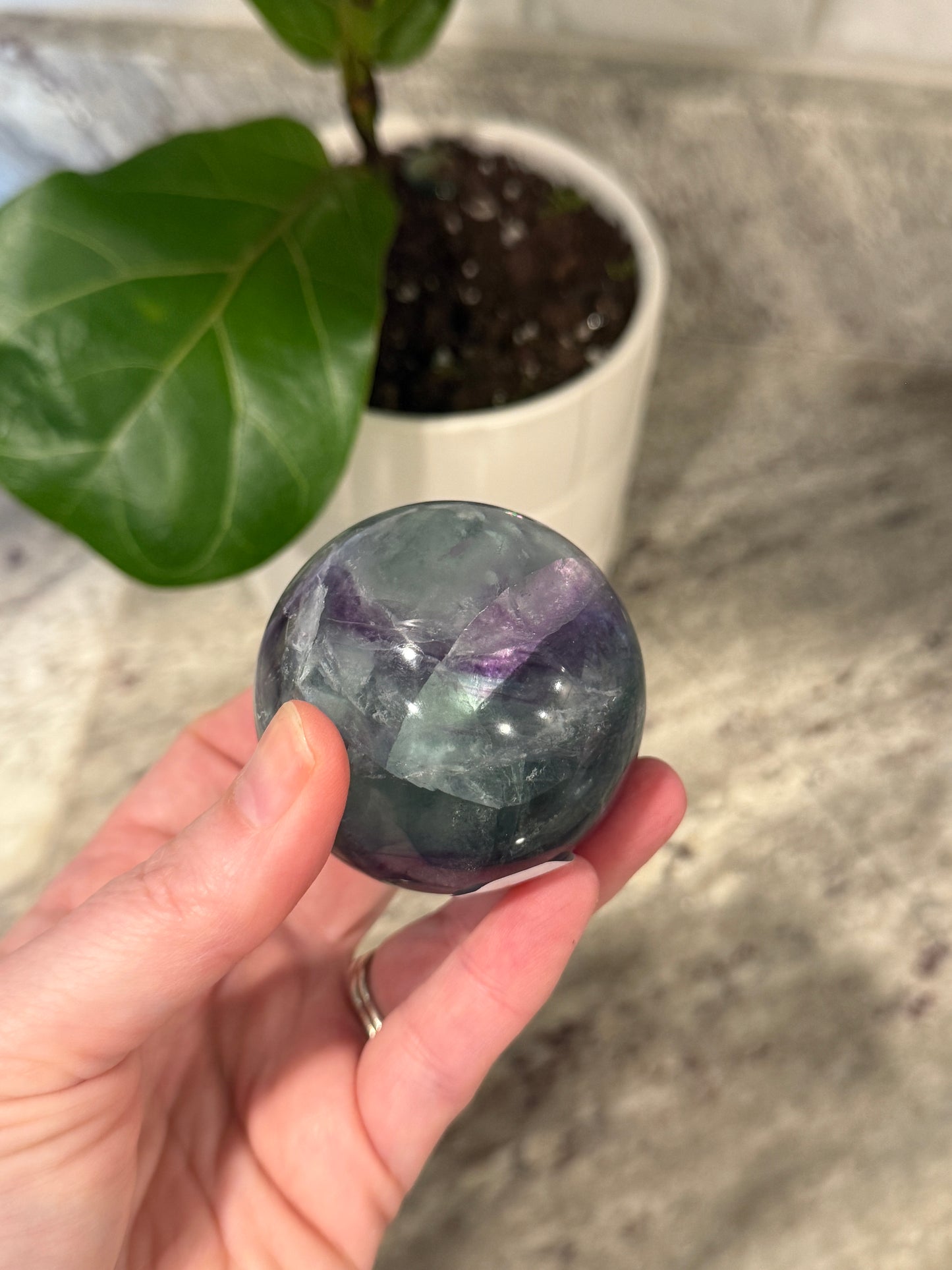 Rainbow Flourite Sphere B