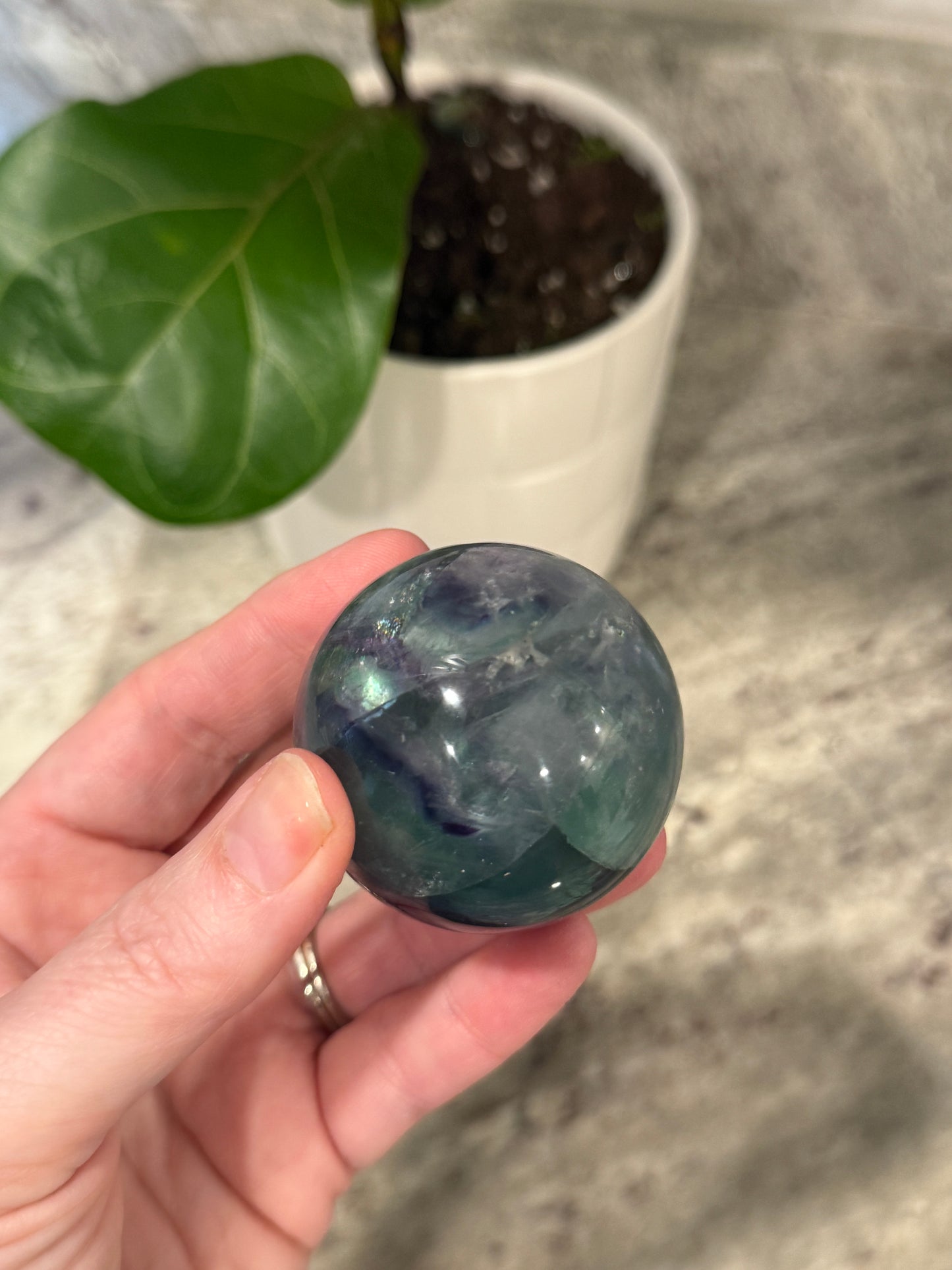 Rainbow Flourite Sphere C