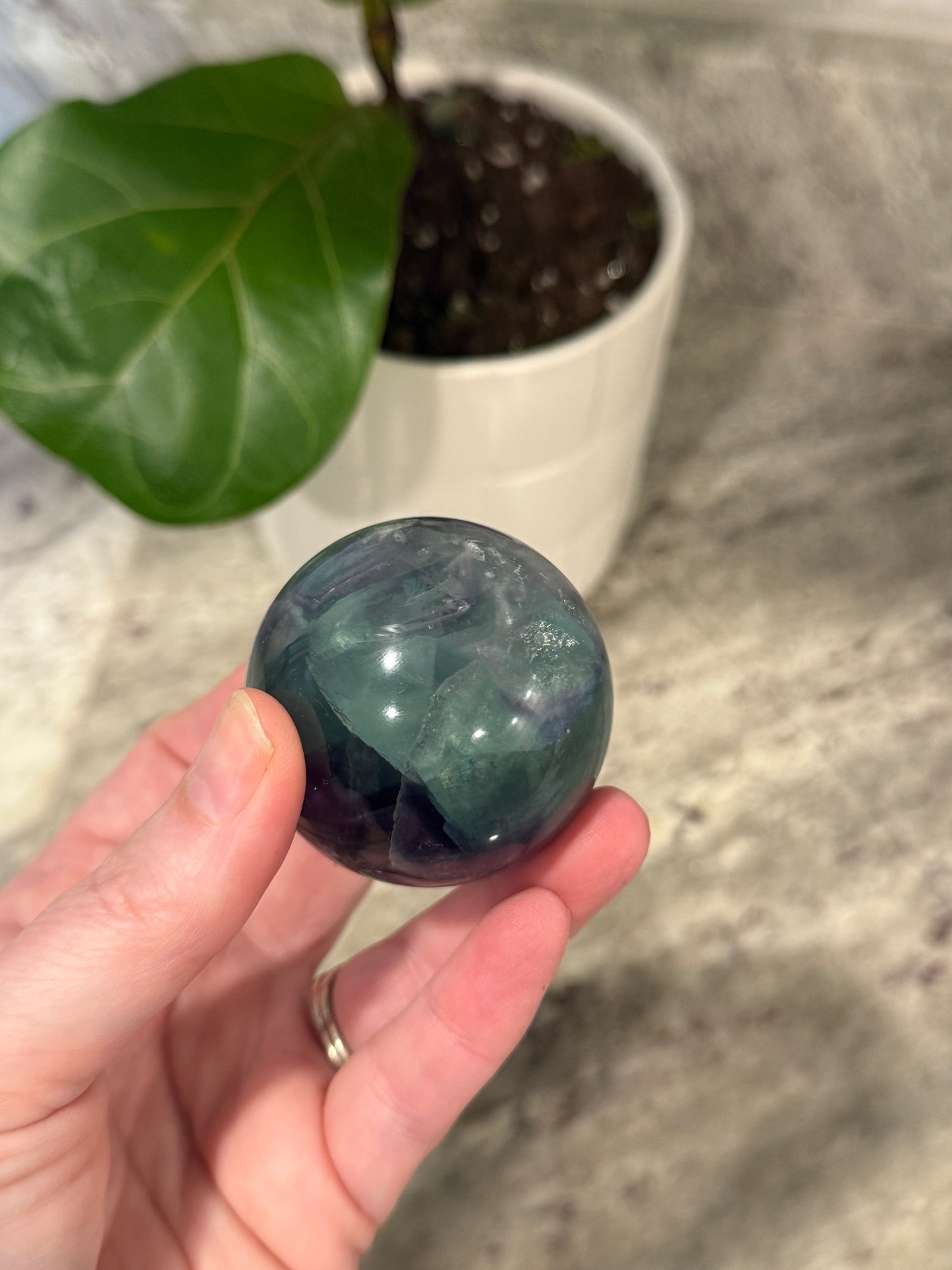 Rainbow Flourite Sphere C