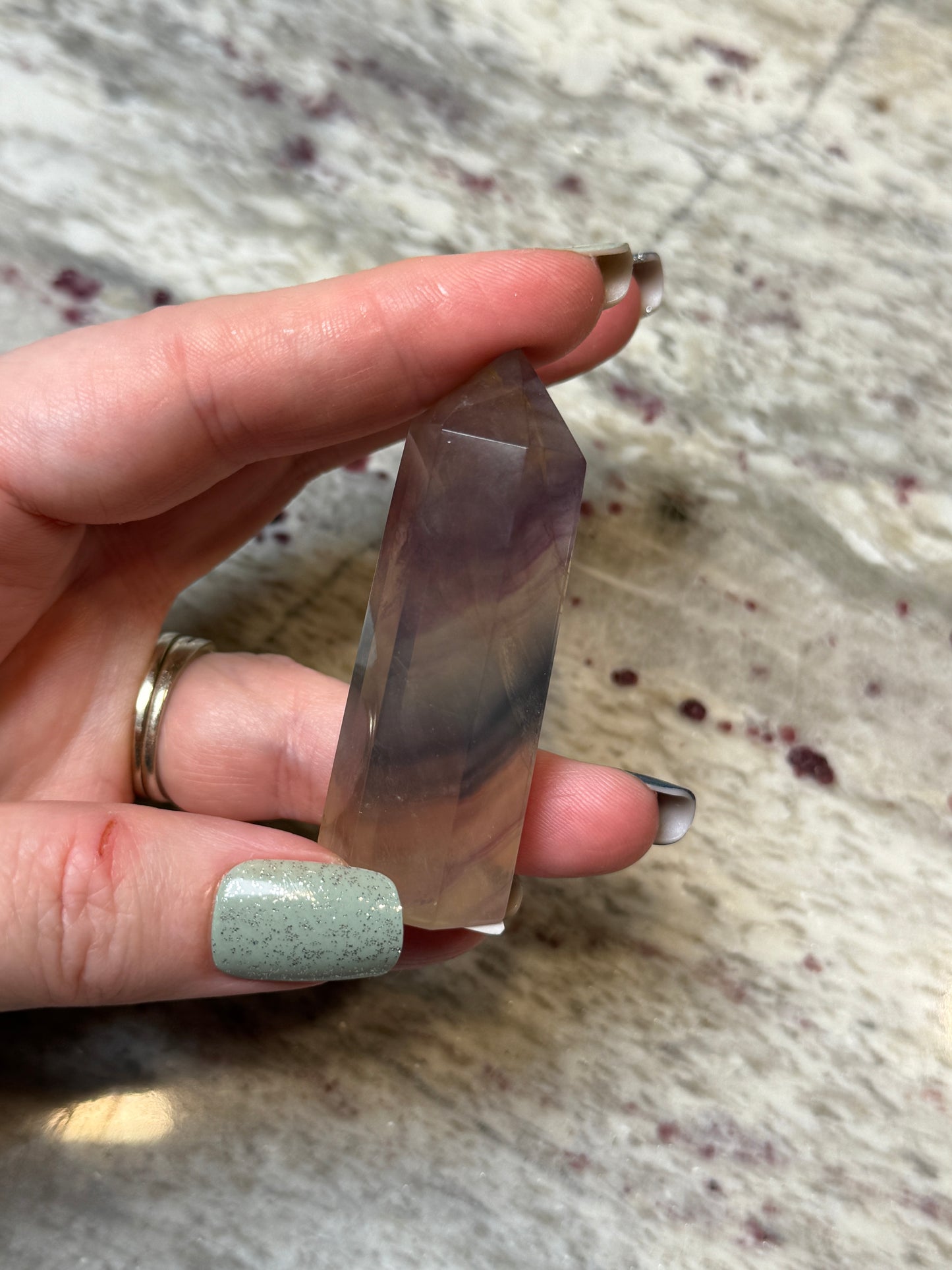 Rainbow Fluorite Obelisk Tower