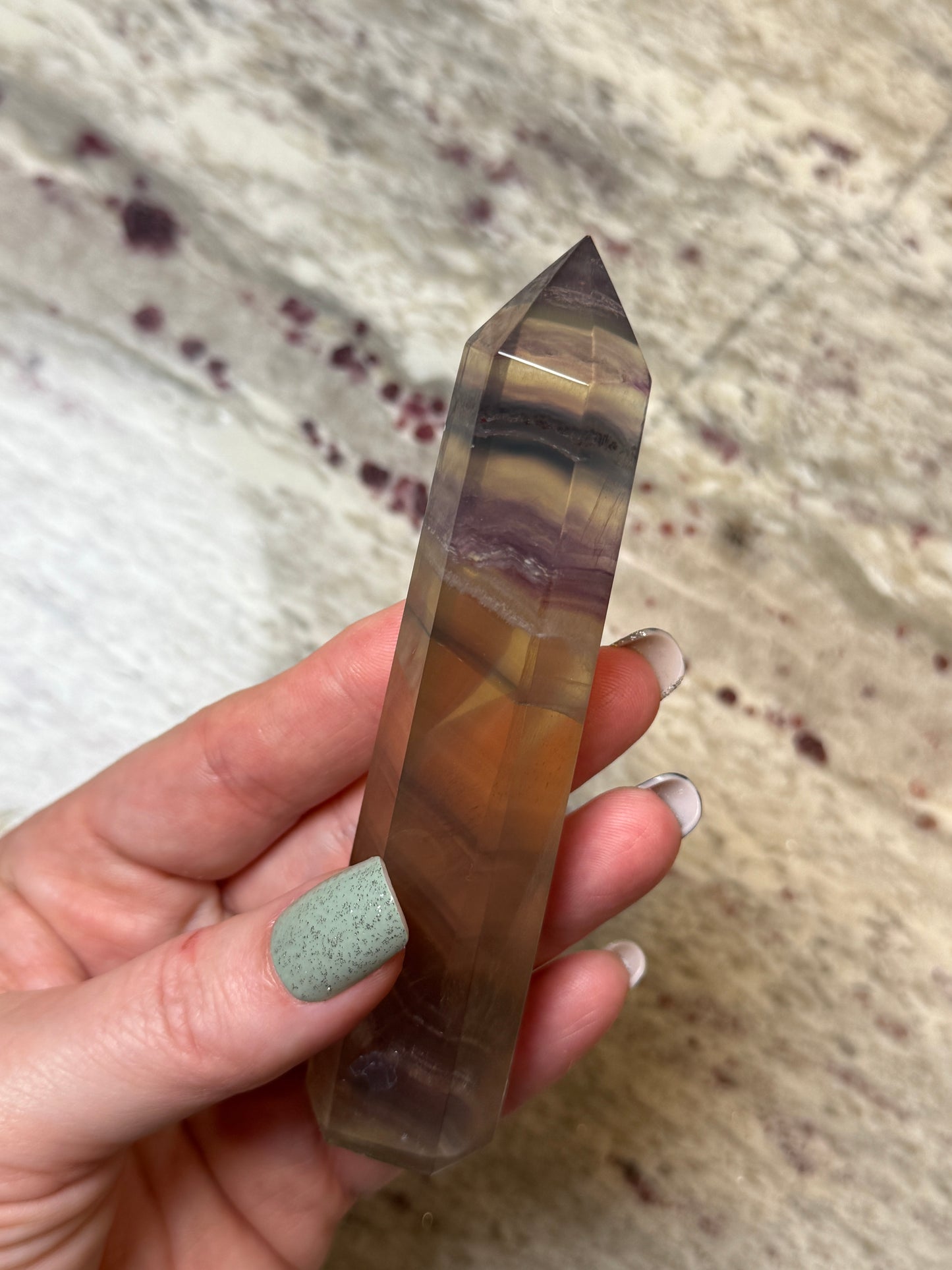 Rainbow Fluorite Obelisk Tower